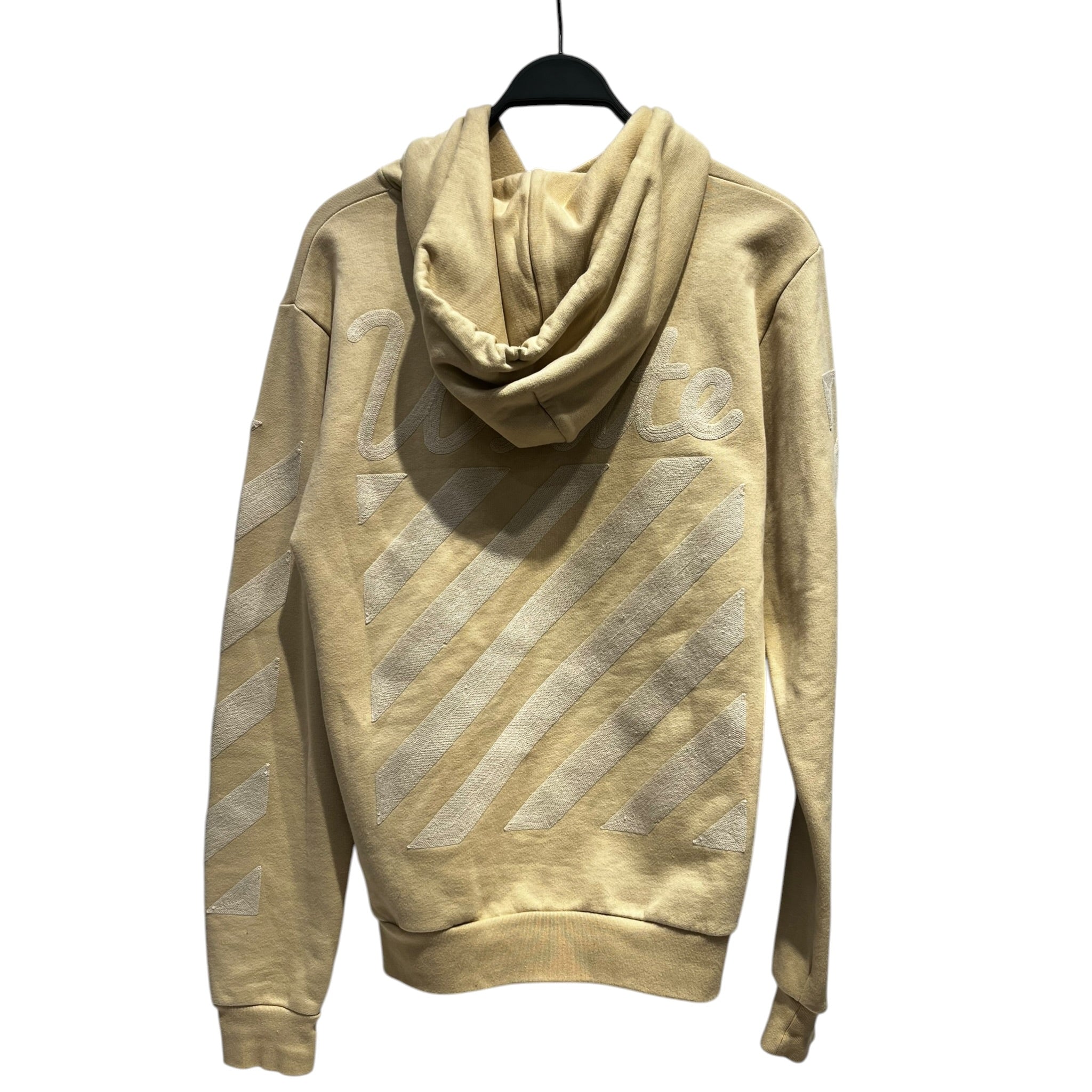 OFF-WHITE/KITH/Hoodie/S/Cotton/BEG/COLLAB CHAIN STITCH HOODIE view 2