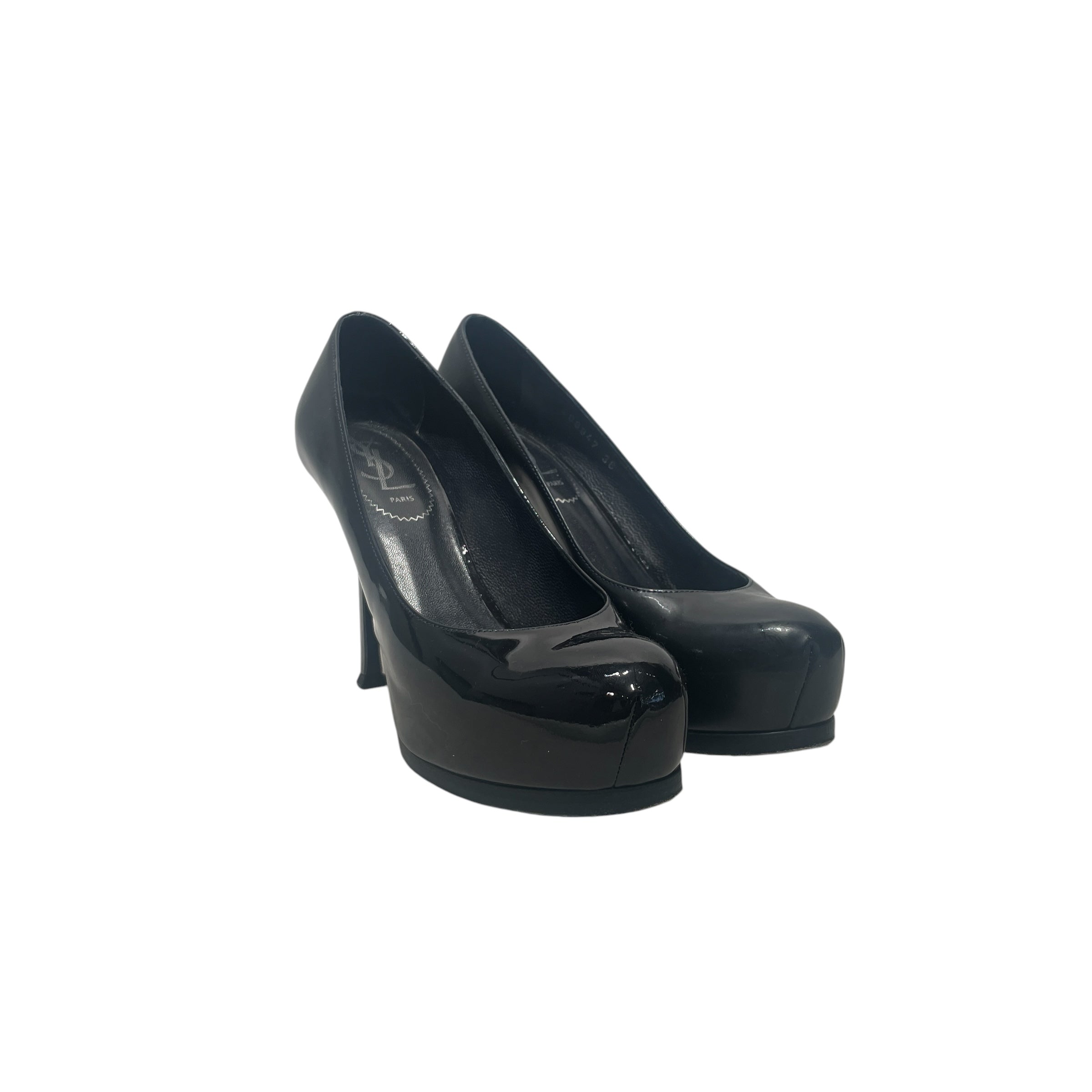 YVES SAINT LAURENT/Heels/EU 36/Leather/BLK/TRIBTOO PLATFORM PUMP view 1
