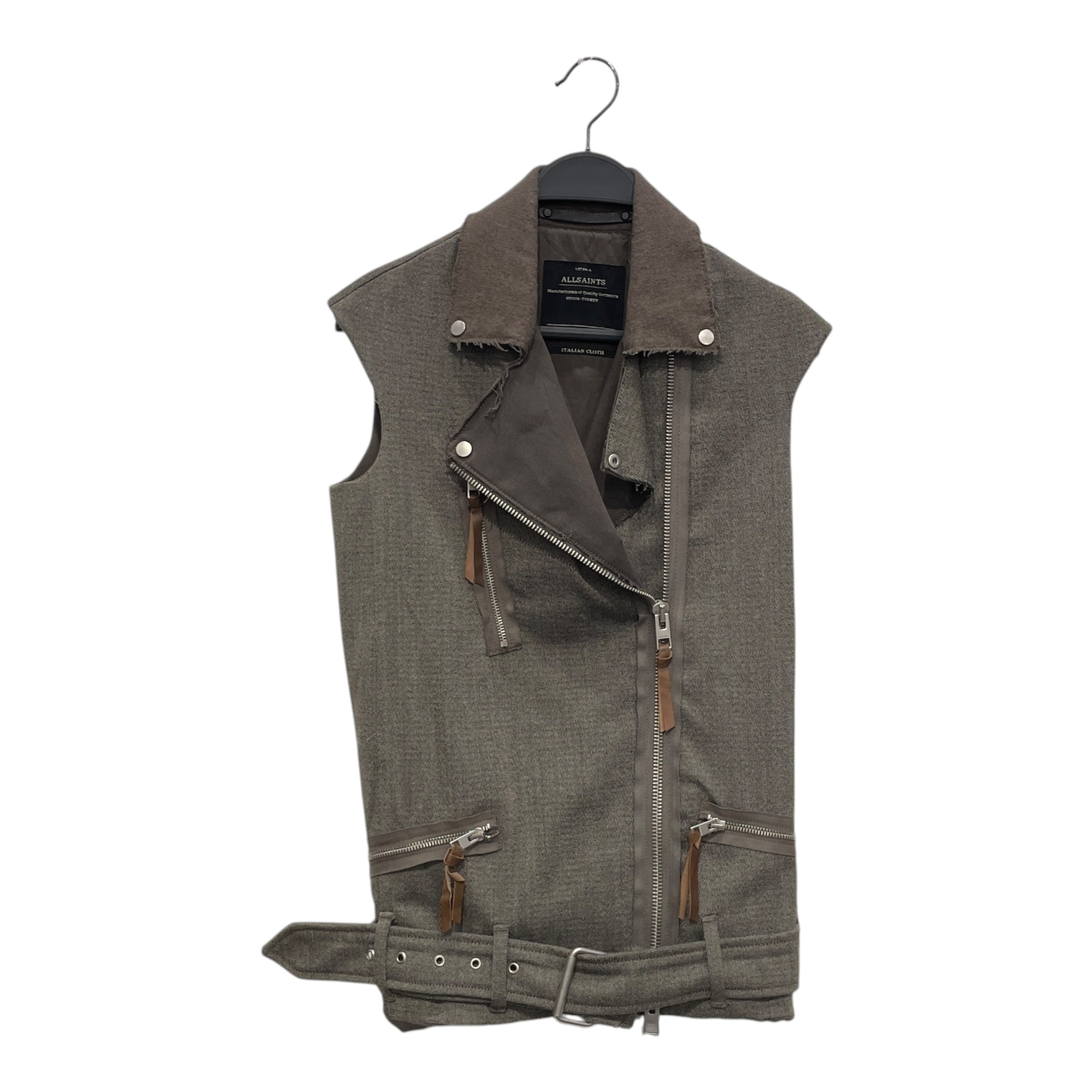 ALLSAINTS/Vest/0/Cotton/GRY/BELTED VEST view 1