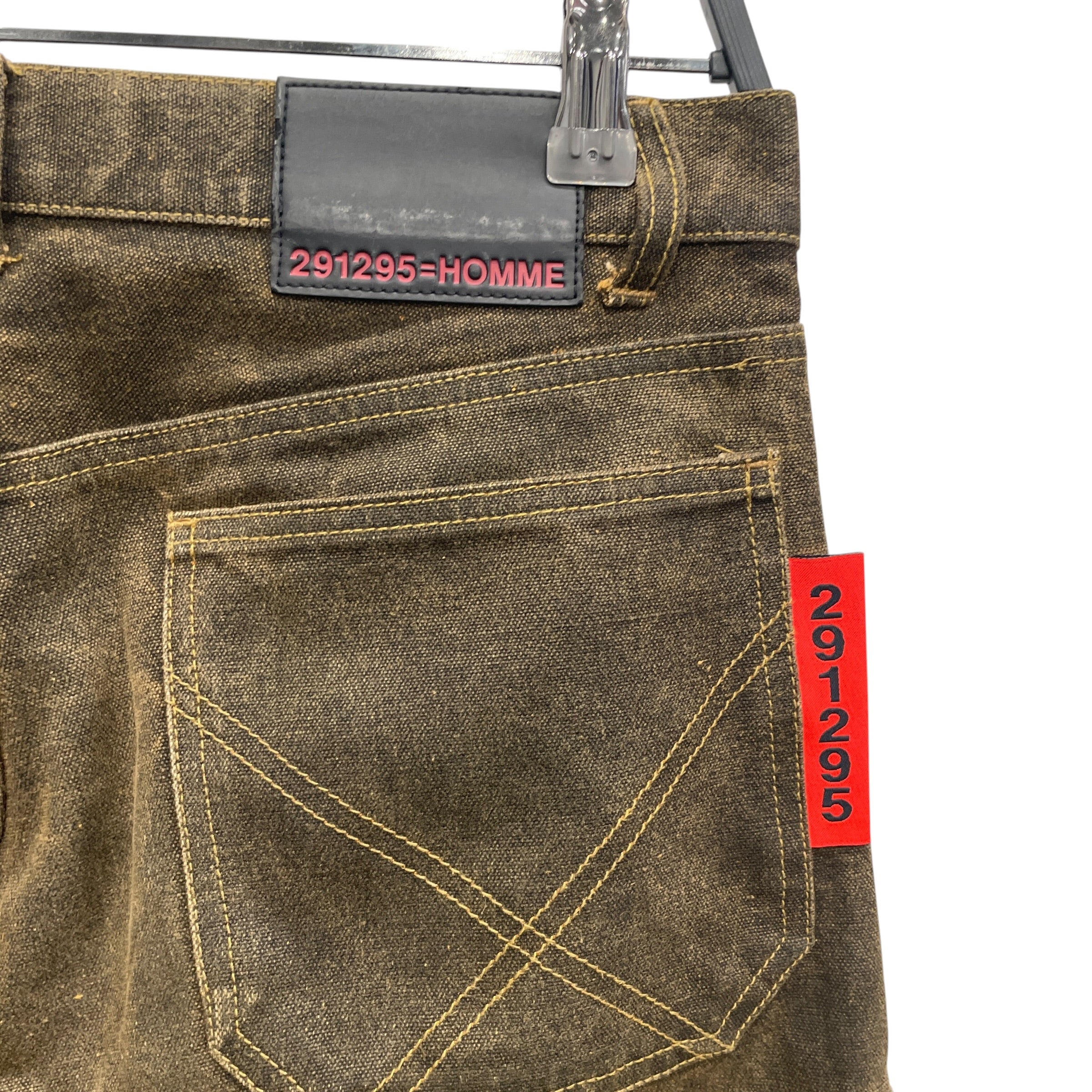 291295=HOMME/Straight Pants/2/Cotton/BRW/DOUBLE POCKET FRONT view 3