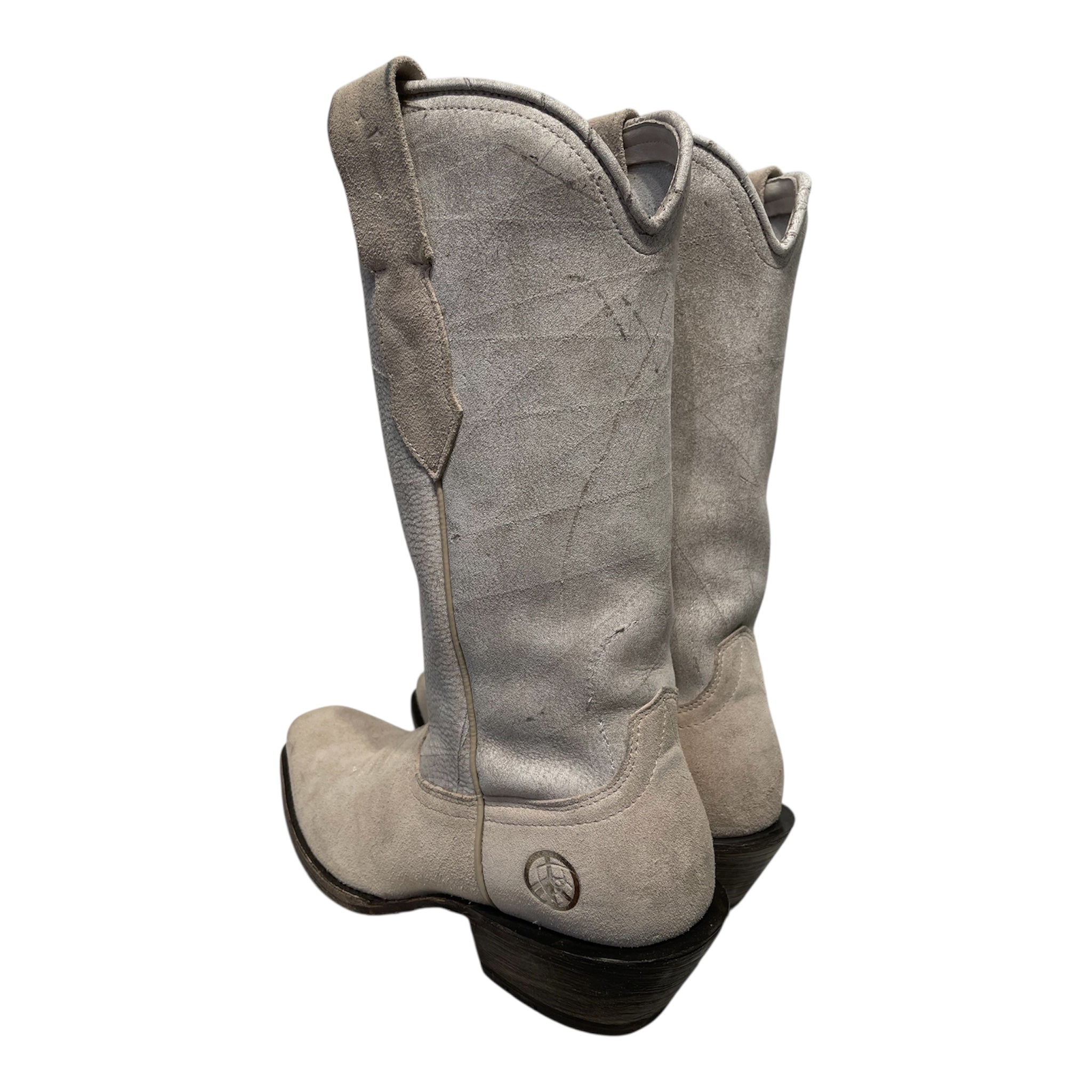 ARIAT/Cowboy Boots/US 11/Suede/CRM/CUSTOM BURNT ARIAT BOOTS view 2