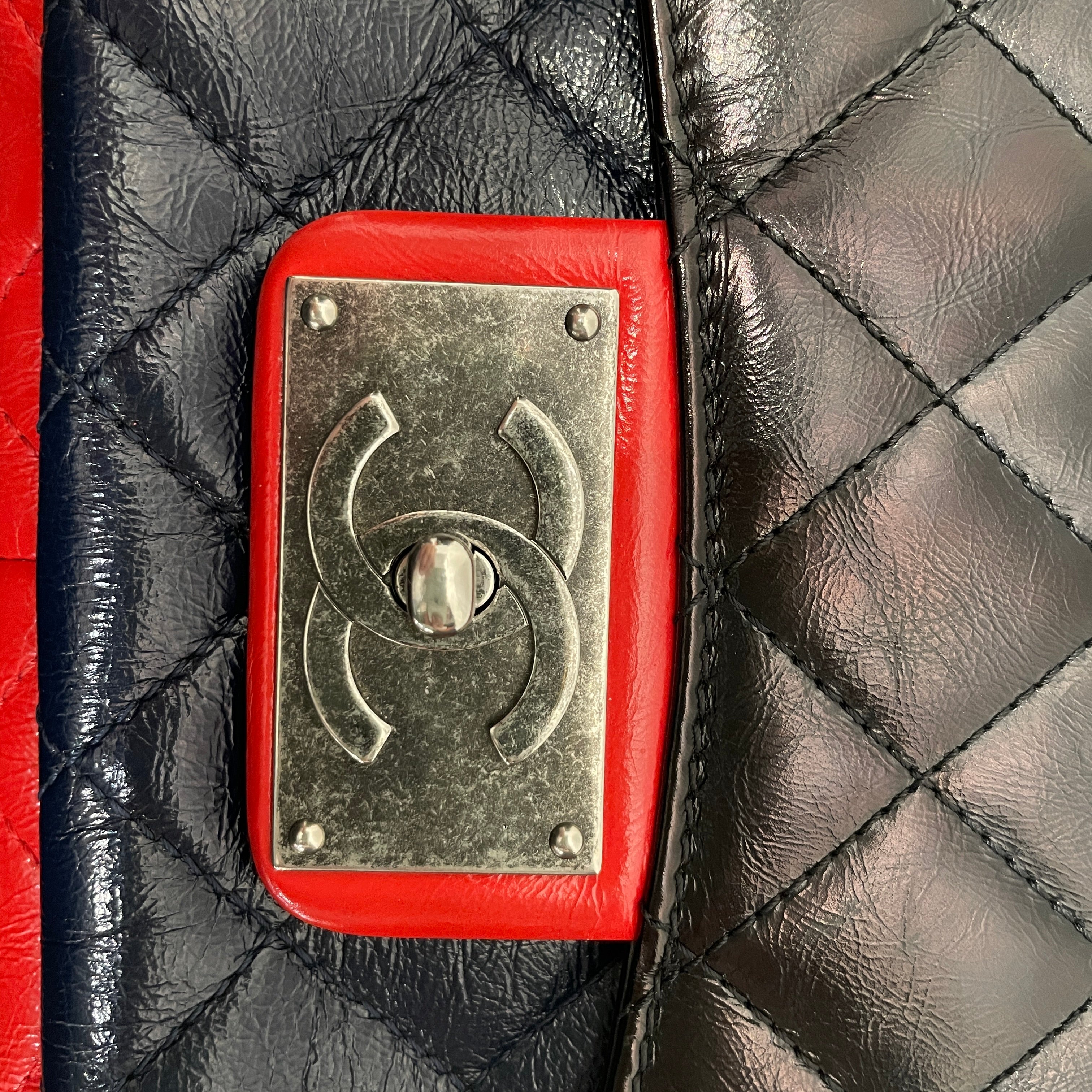 CHANEL/Cross Body Bag/Leather/MLT/21935526 CLASSIC BLK/NVY/RED view 5