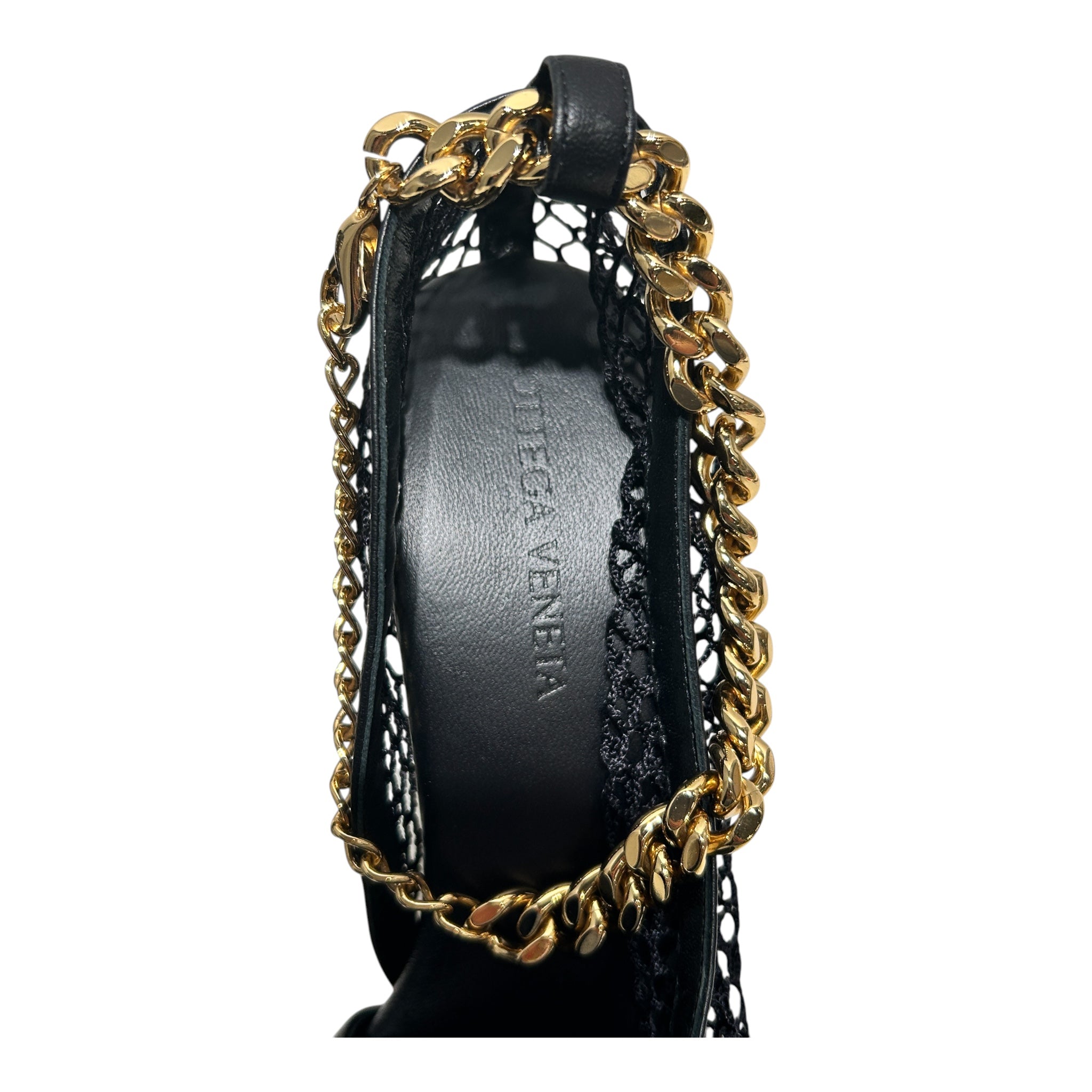 BOTTEGA VENETA/Heels/EU 37/BLK/FISHNET WITH CHAIN DETAIL view 3