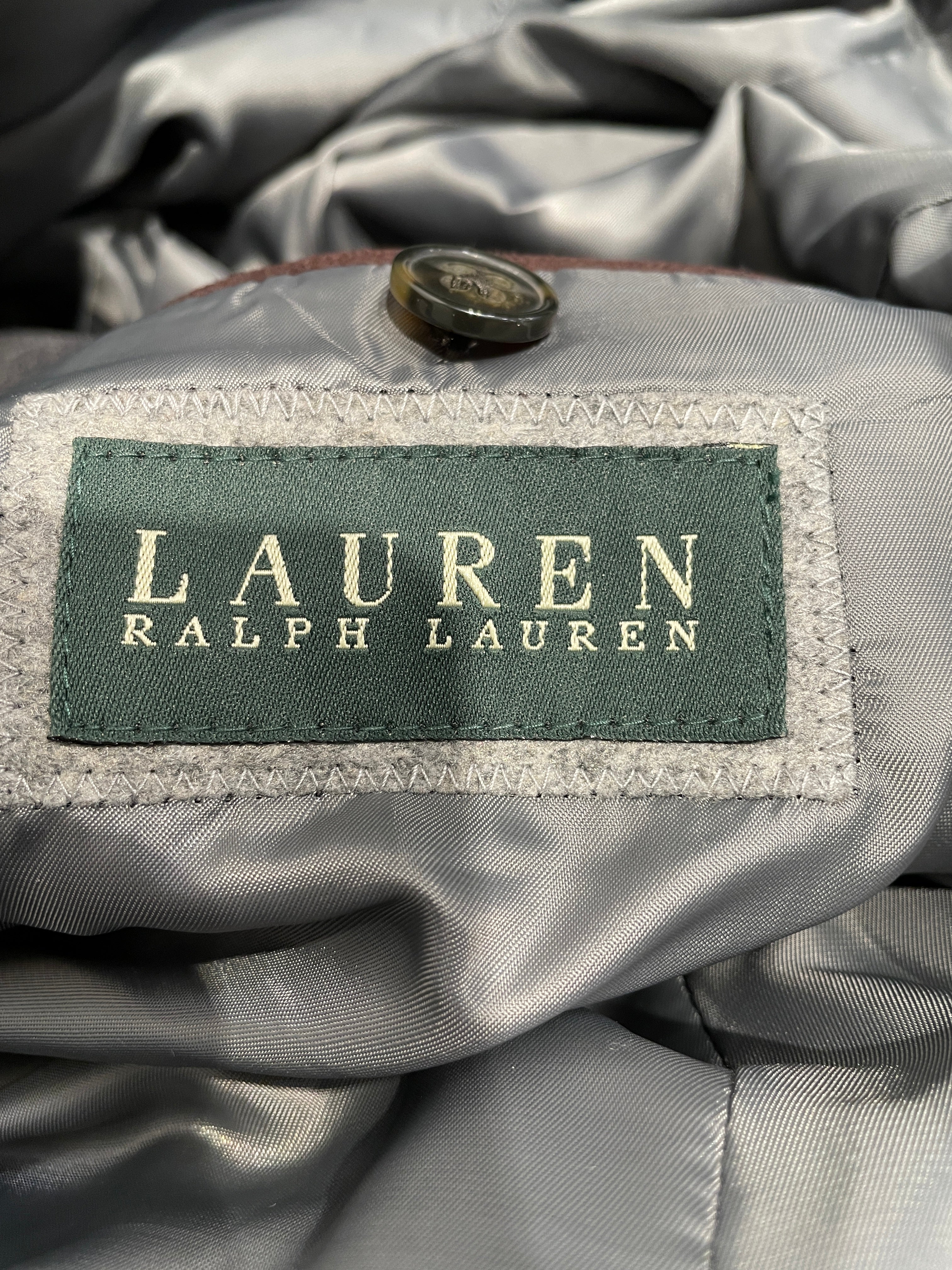 LAUREN RALPH LAUREN/Trench Coat/XL/Wool/GRY/Wool Button Trench Coat view 3