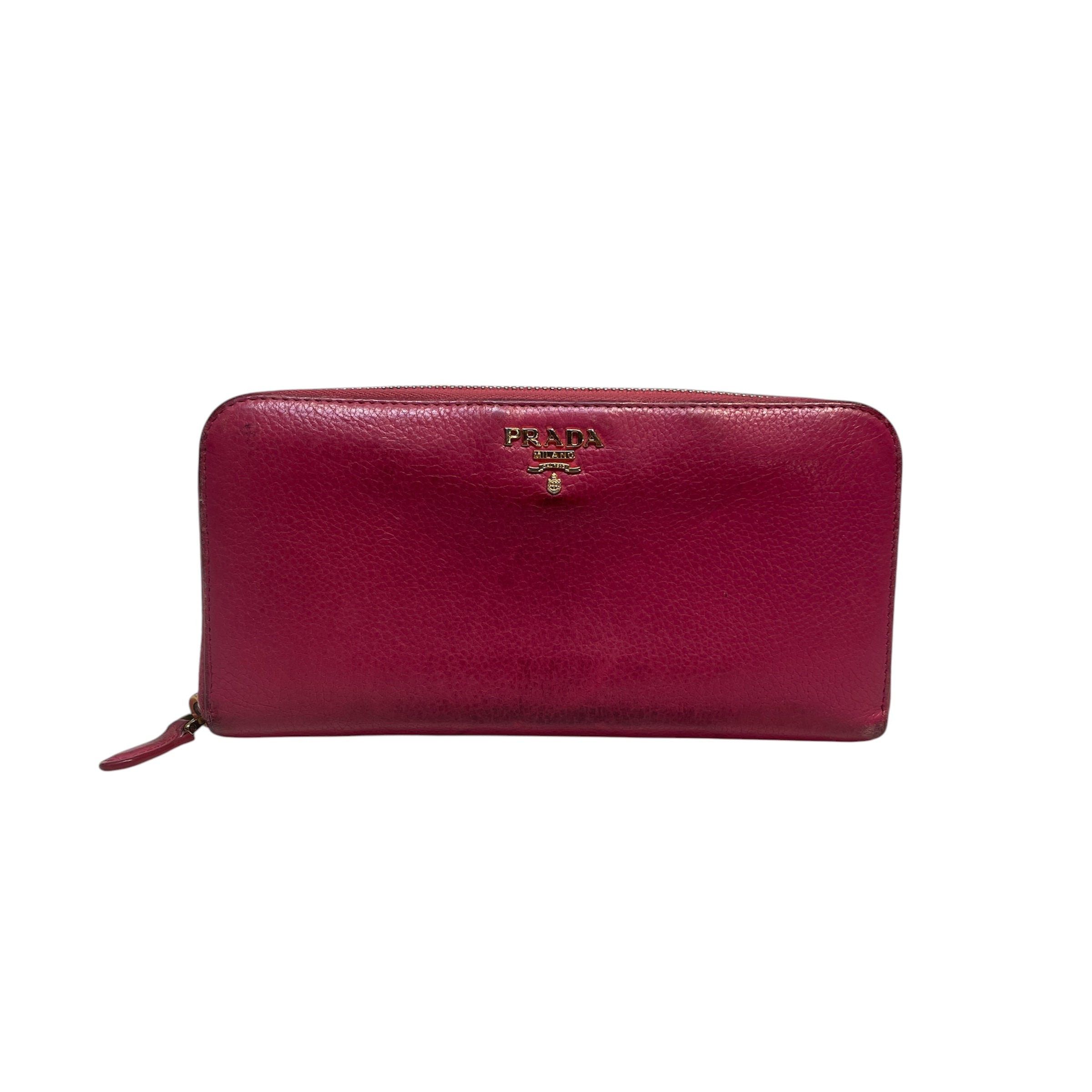 PRADA/Wallet/Leather/PNK/L's/SAFFIANO BOW CONTINENTAL view 1