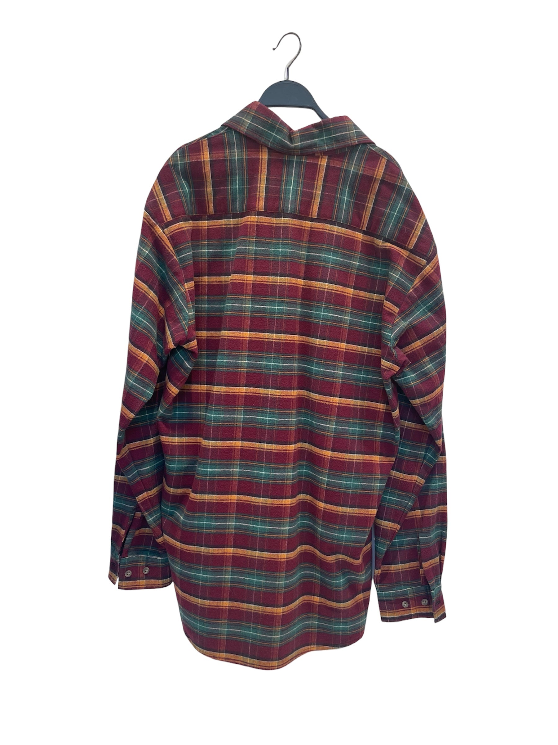 JOHNSON WOOLEN MILLS/Flannel Shirt/XL/Wool/RED/Plaid/GREEN, YELLOW, RED PLAID view 2