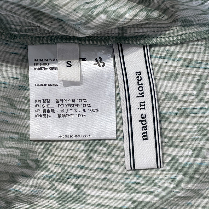 Andersson Bell/LS Blouse/S/All Over Print/Polyester/GRN/
