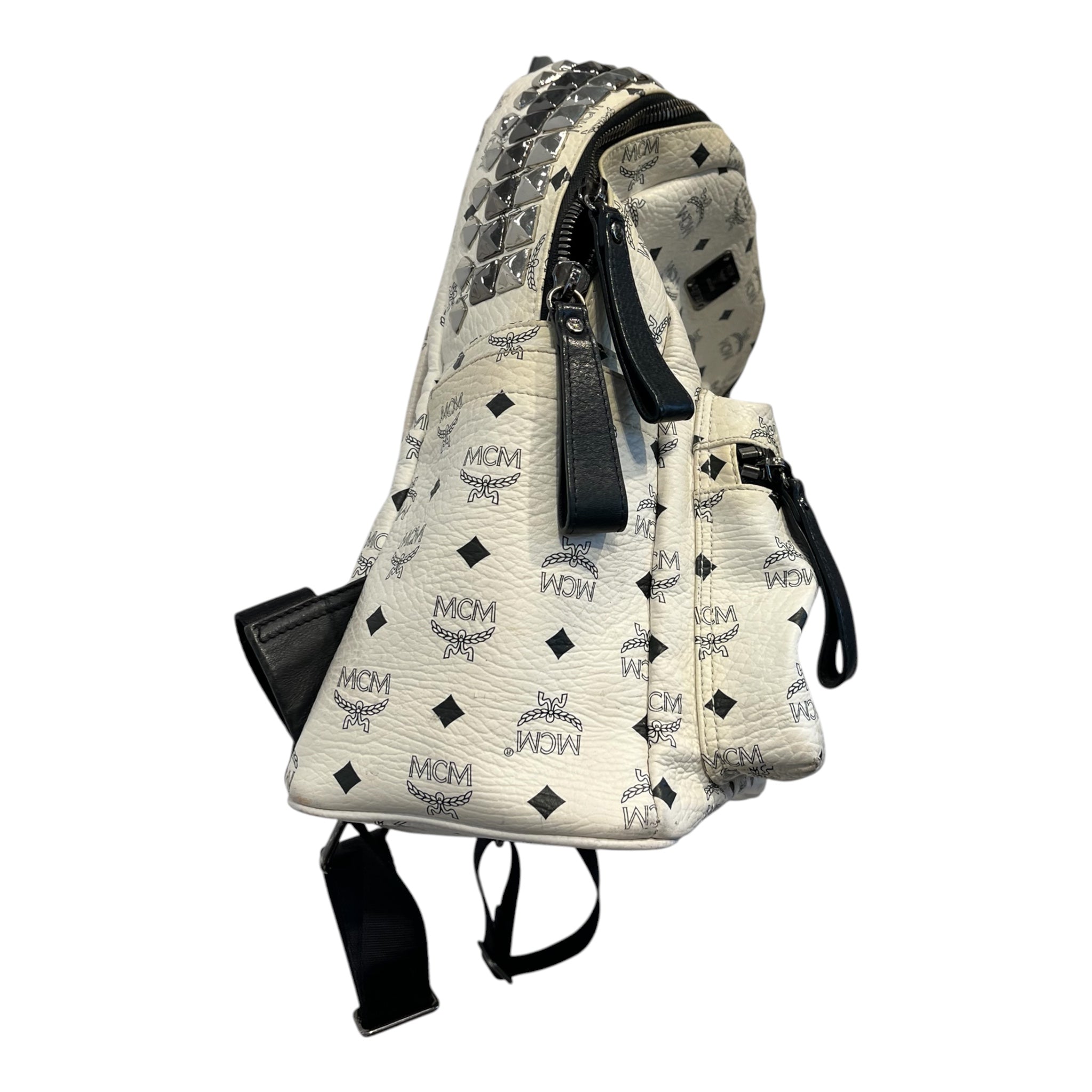 MCM/Backpack/Monogram/Leather/WHT/Stark Visetos Backpack (WHT) view 3