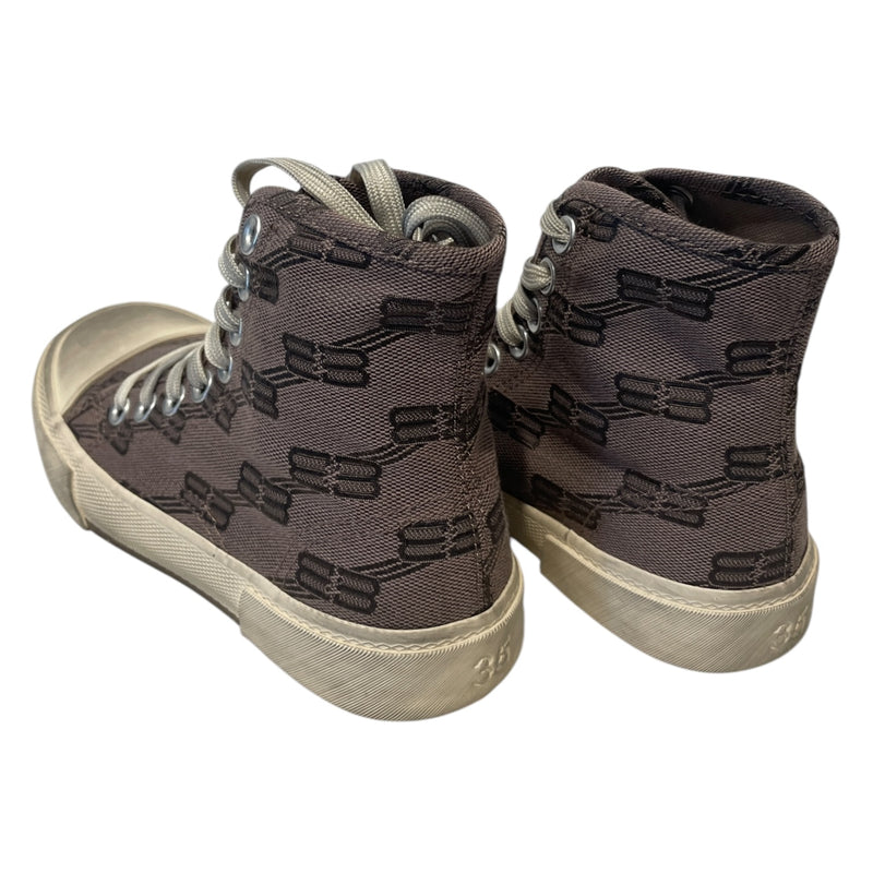 BALENCIAGA/Hi-Sneakers/EU 35/Monogram/Cotton/BRW/PARIS