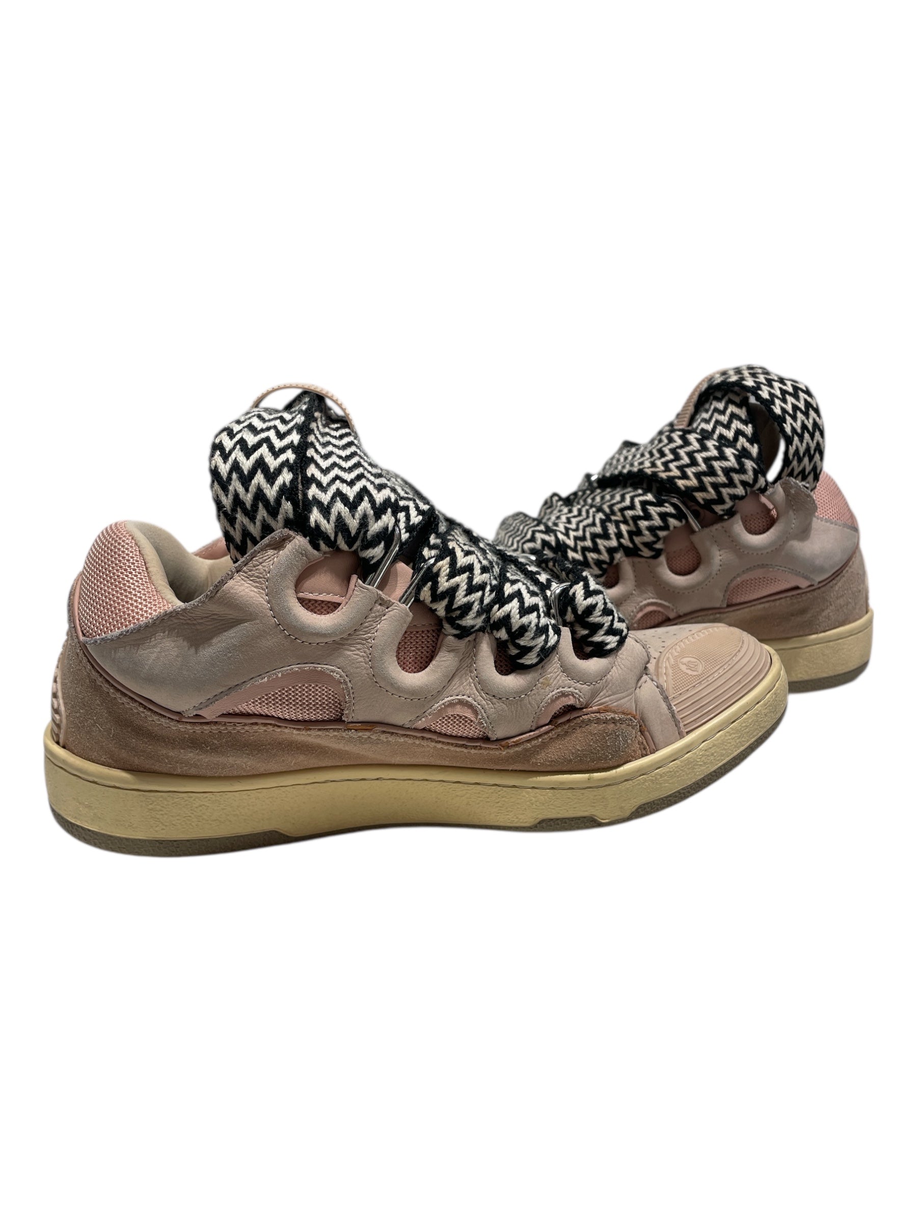 LANVIN/Low-Sneakers/EU 42/Leather/PNK/Curb Low view 3