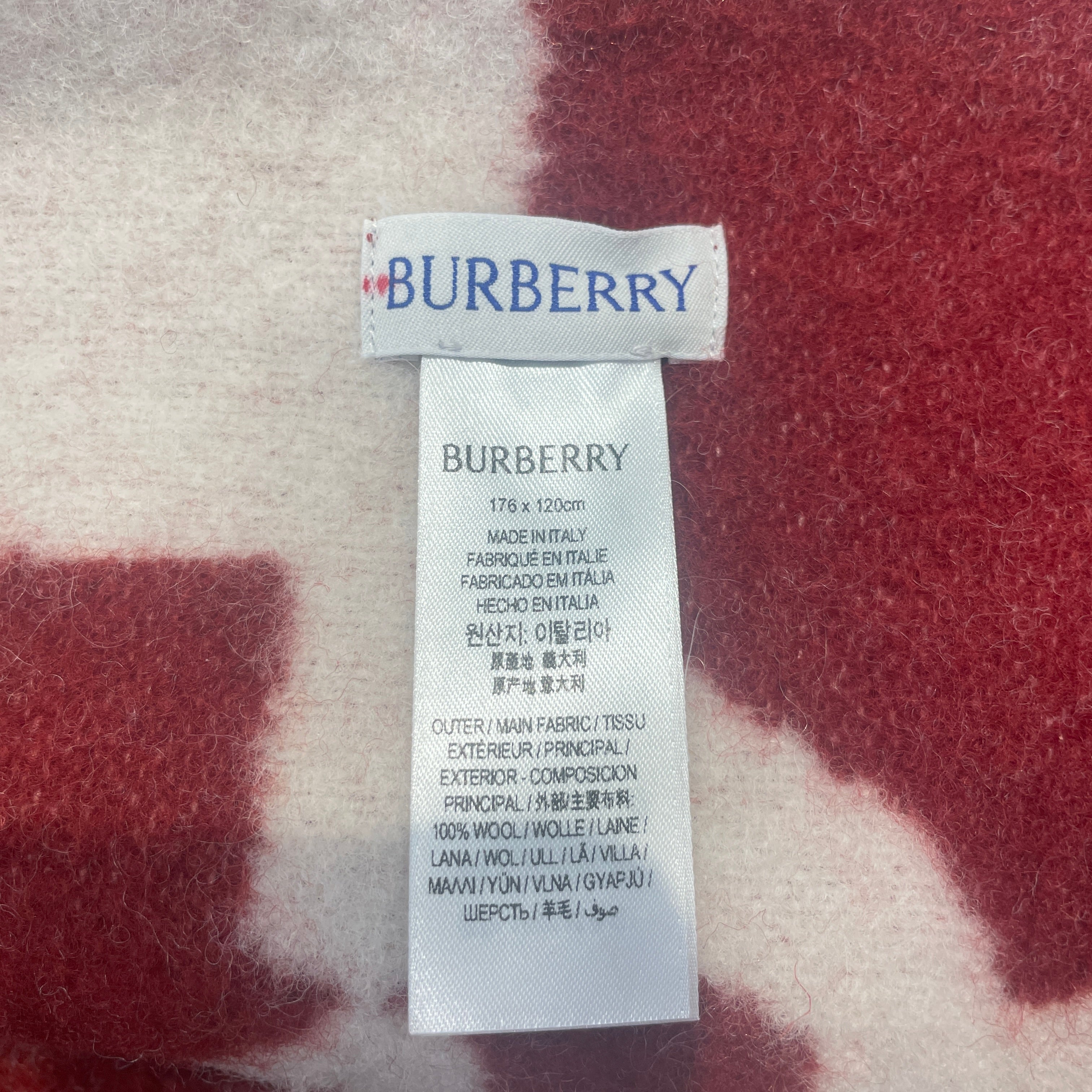 BURBERRY/Coat/All Over Print/RED/EKD Blanket Jacket view 3