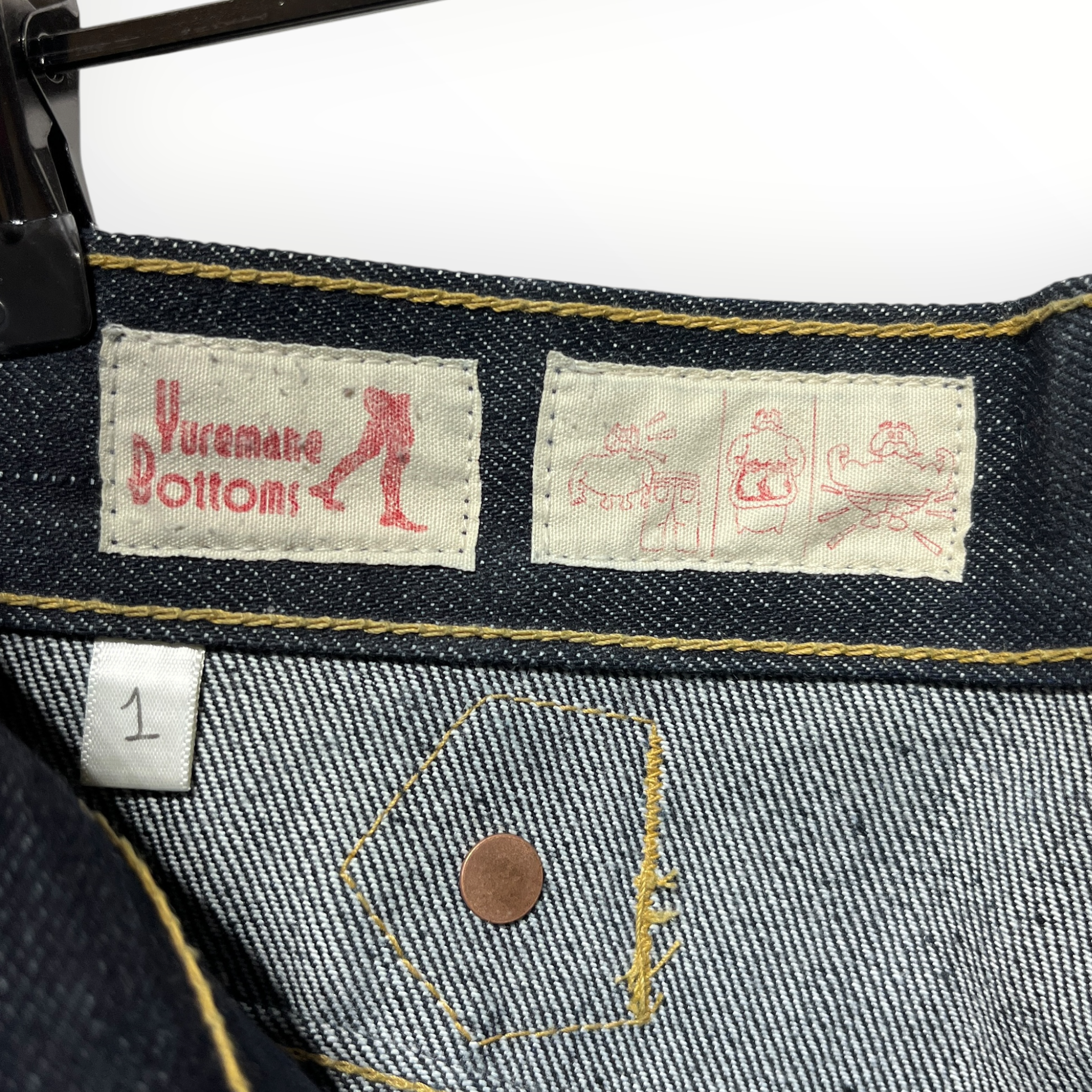 yuremane/Straight Pants/1/Denim/NVY/big boy view 4
