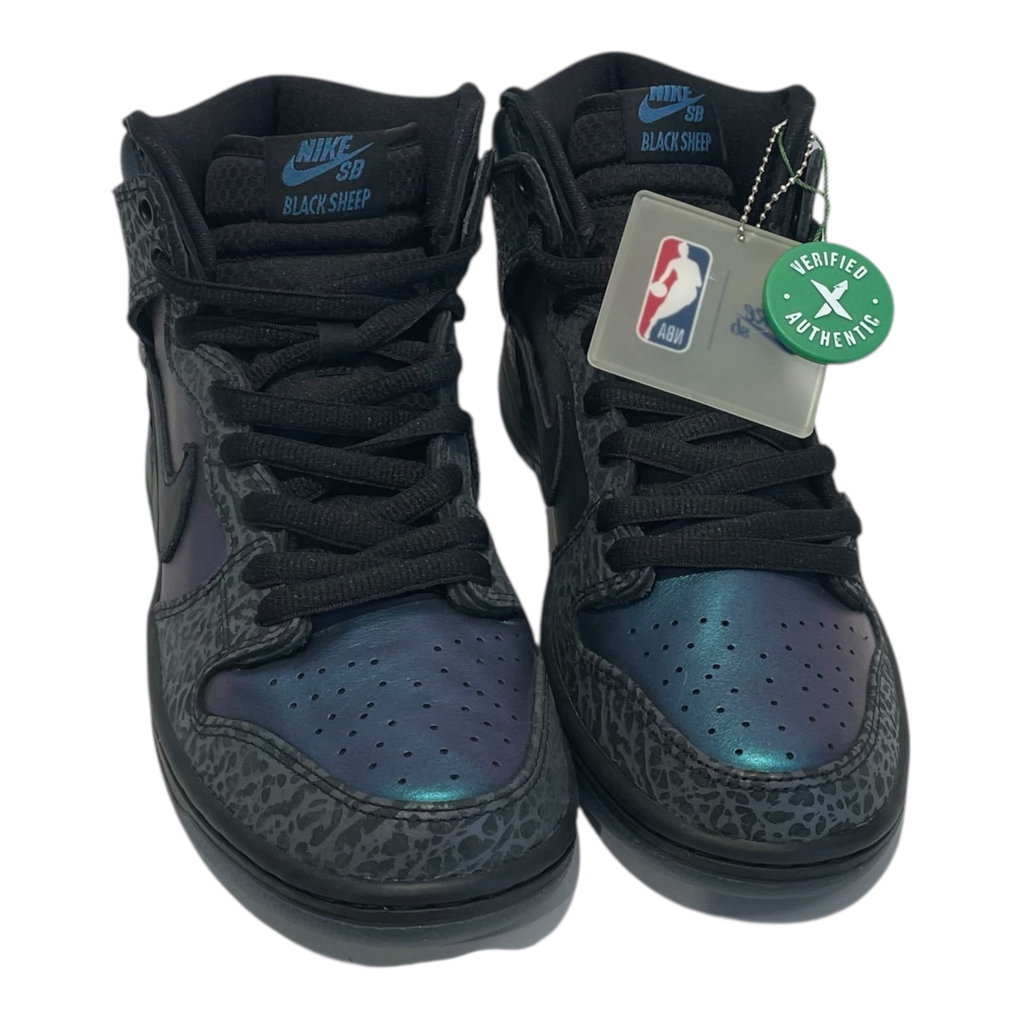 NIKE SB/Hi-Sneakers/US 8.5/Animal Pattern/Leather/IDG/Dunk High Pro "Black Hornet" view 1