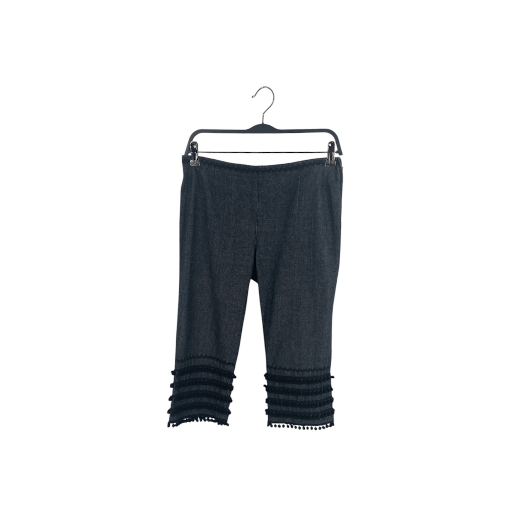 MOSCHINO JEANS/Cropped Pants/8/Cotton/GRY/POMPOM RICKRACK TRIM view 1