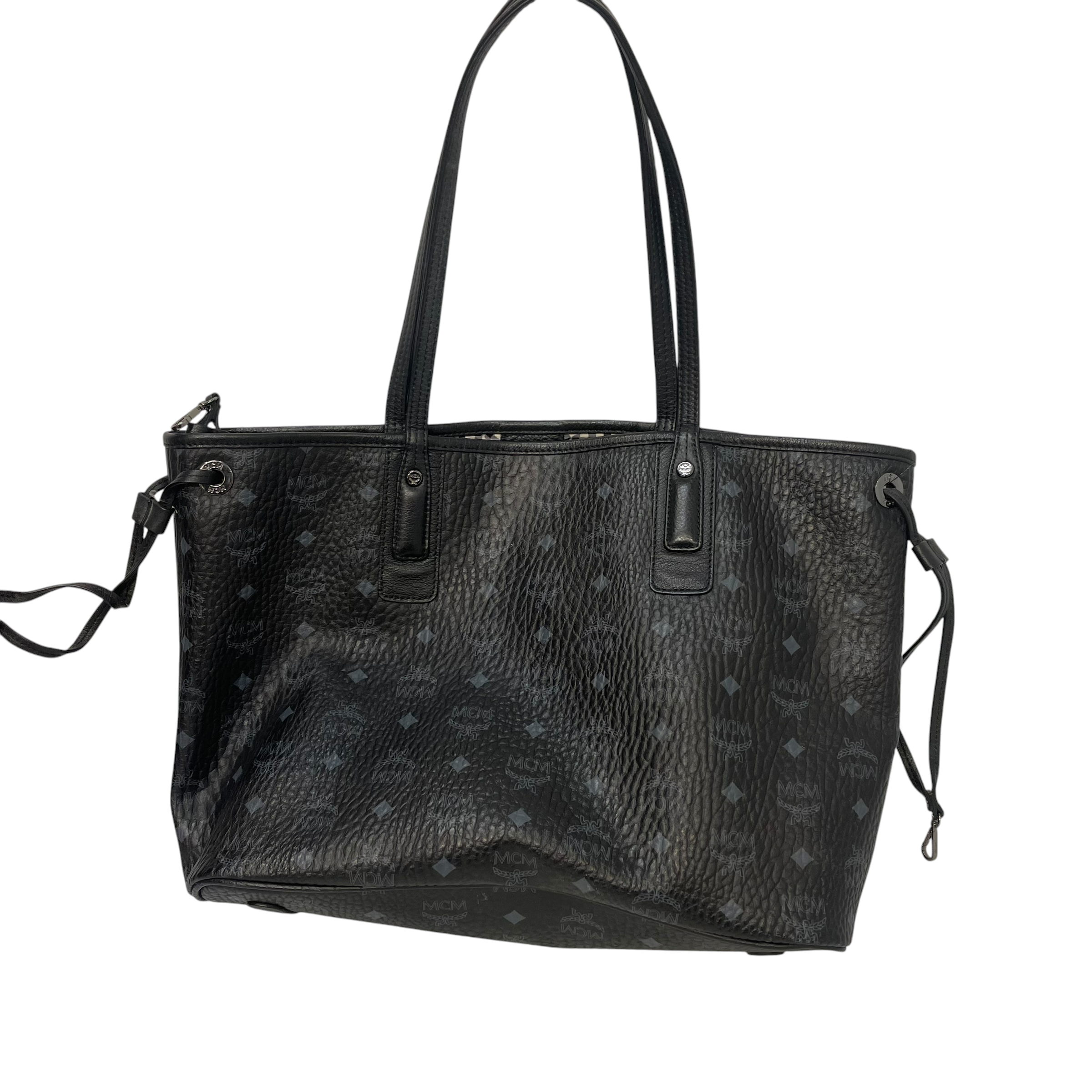 MCM/Tote Bag/Monogram/Leather/BLK/Liz Reversible Shopper view 2