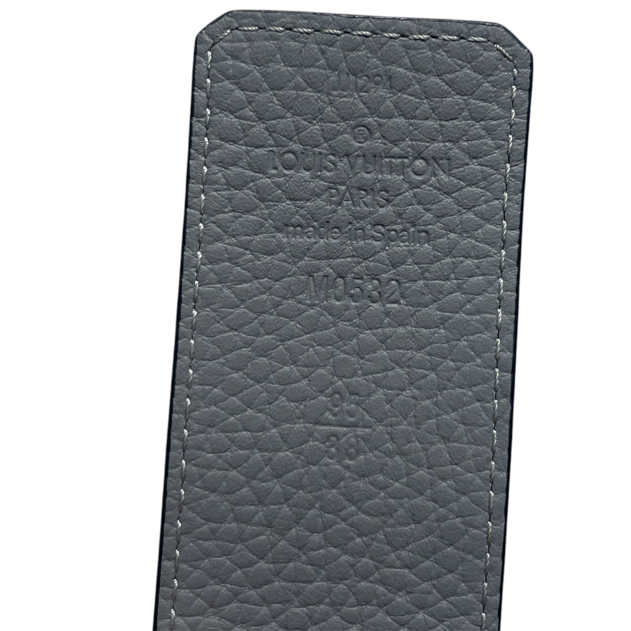 LOUIS VUITTON/Belt/Leather/NVY/LV LOGO view 3
