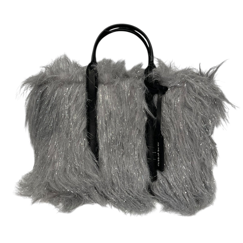 MARC JACOBS/Tote Bag/Fake Fur/SLV/silver "the creature" tote