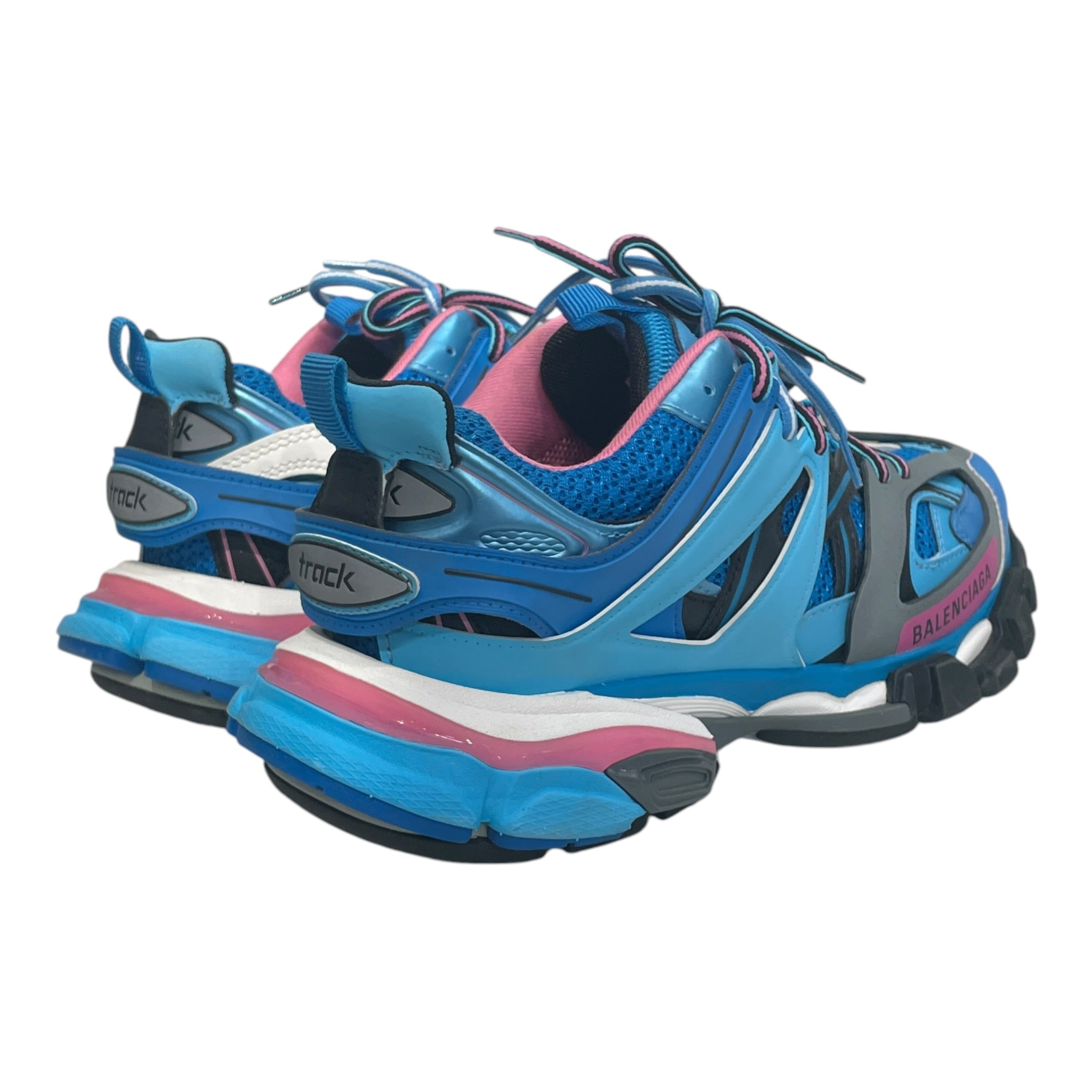 BALENCIAGA/Low-Sneakers/US 9/Stripe/Nylon/BLU/BLU/PNK TRACK SNKRS view 2