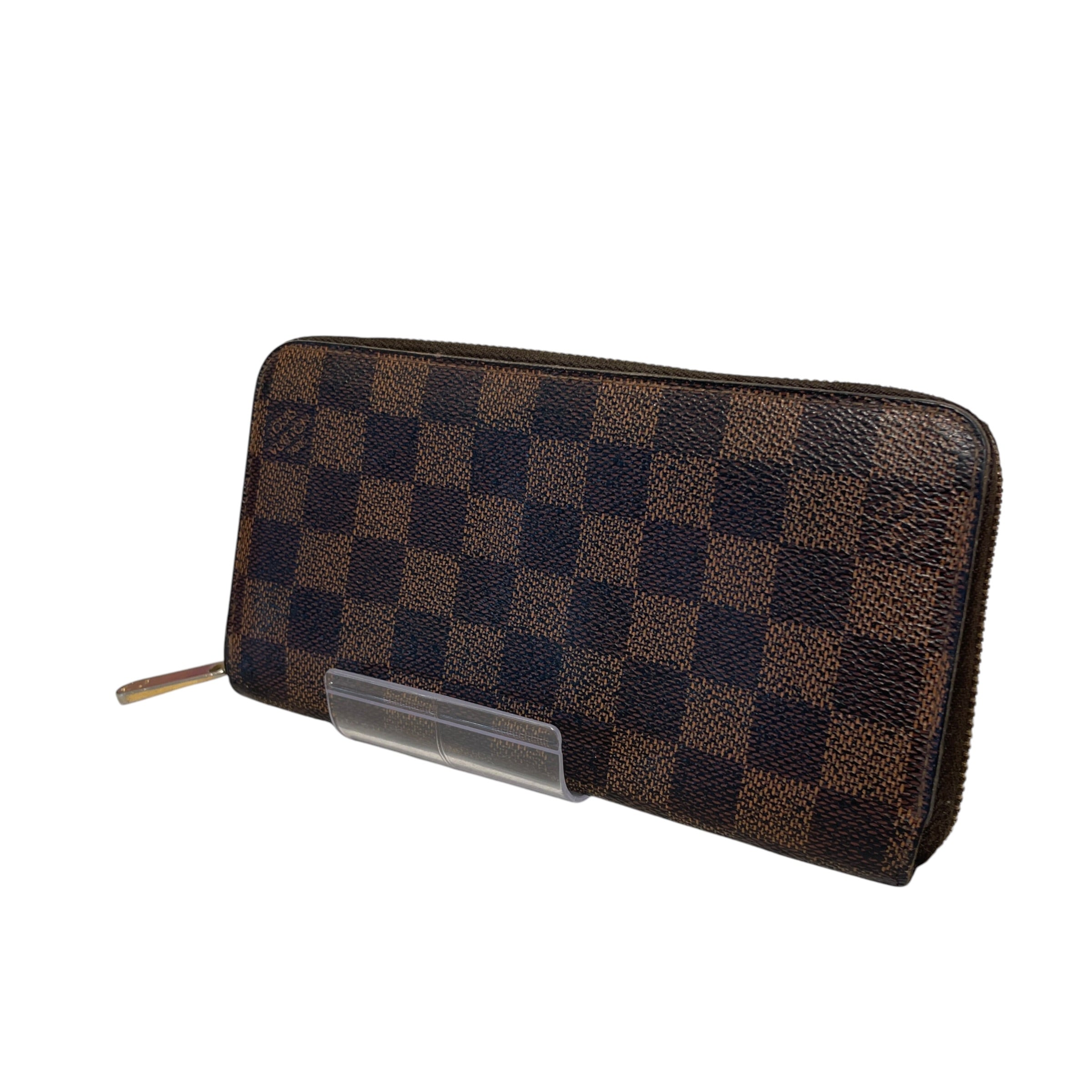 LOUIS VUITTON/Long Wallet/Monogram/Leather/BRW/L's/Damier Ebene Zippy view 1