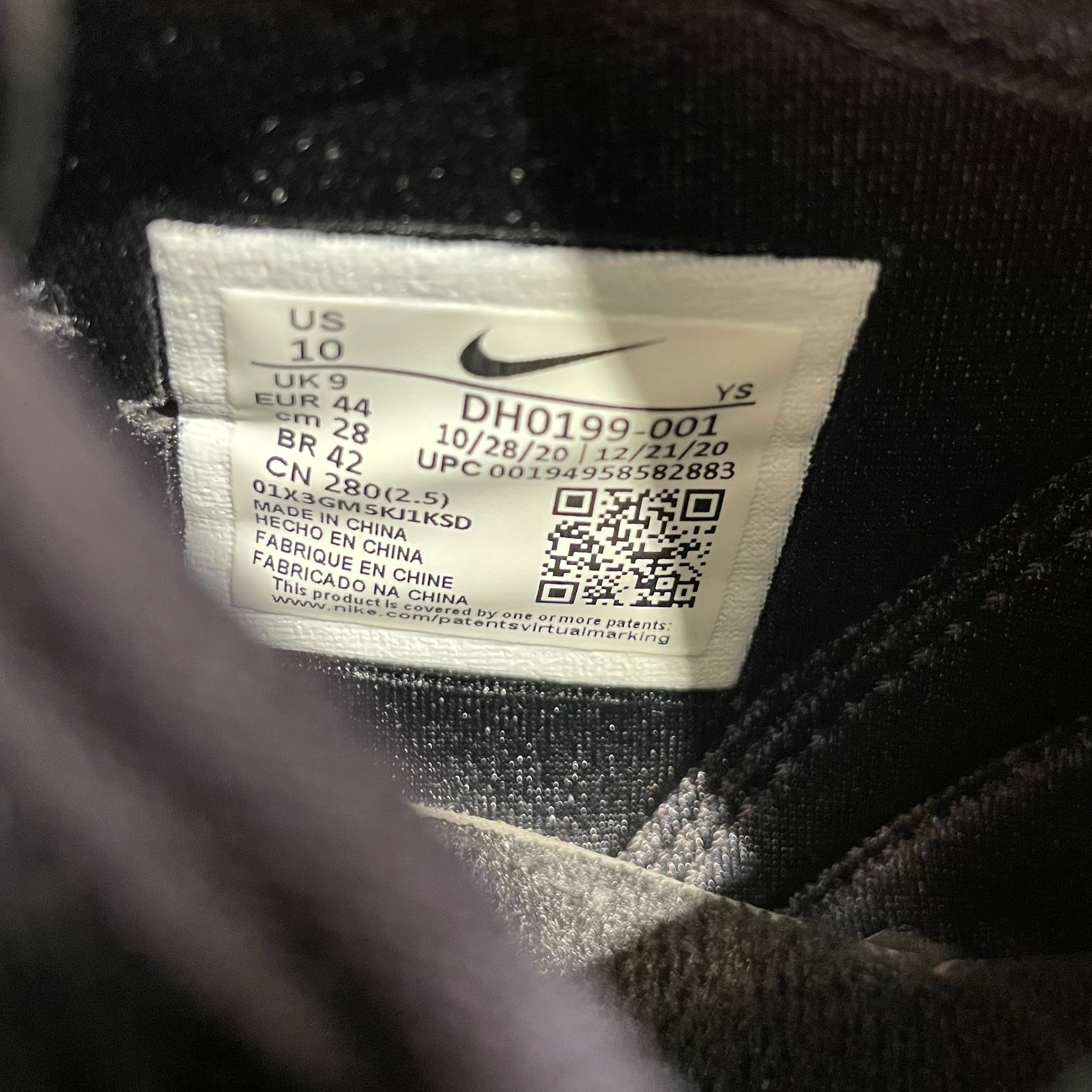 NIKE/Hi-Sneakers/US 10/BLK/CDG NIKE AIR view 8