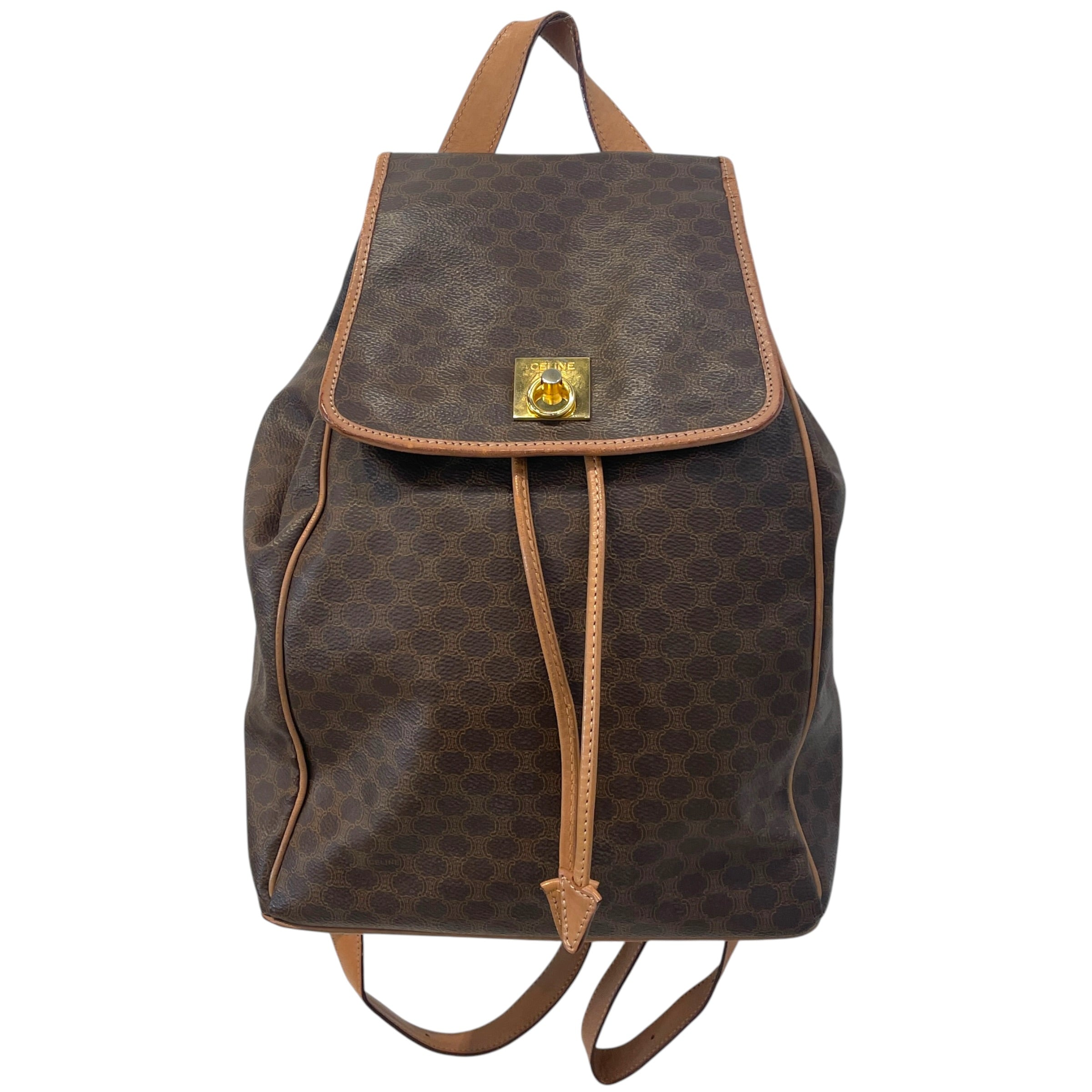 CELINE/Backpack/Monogram/Leather/BRW/Macadam Backpack view 1