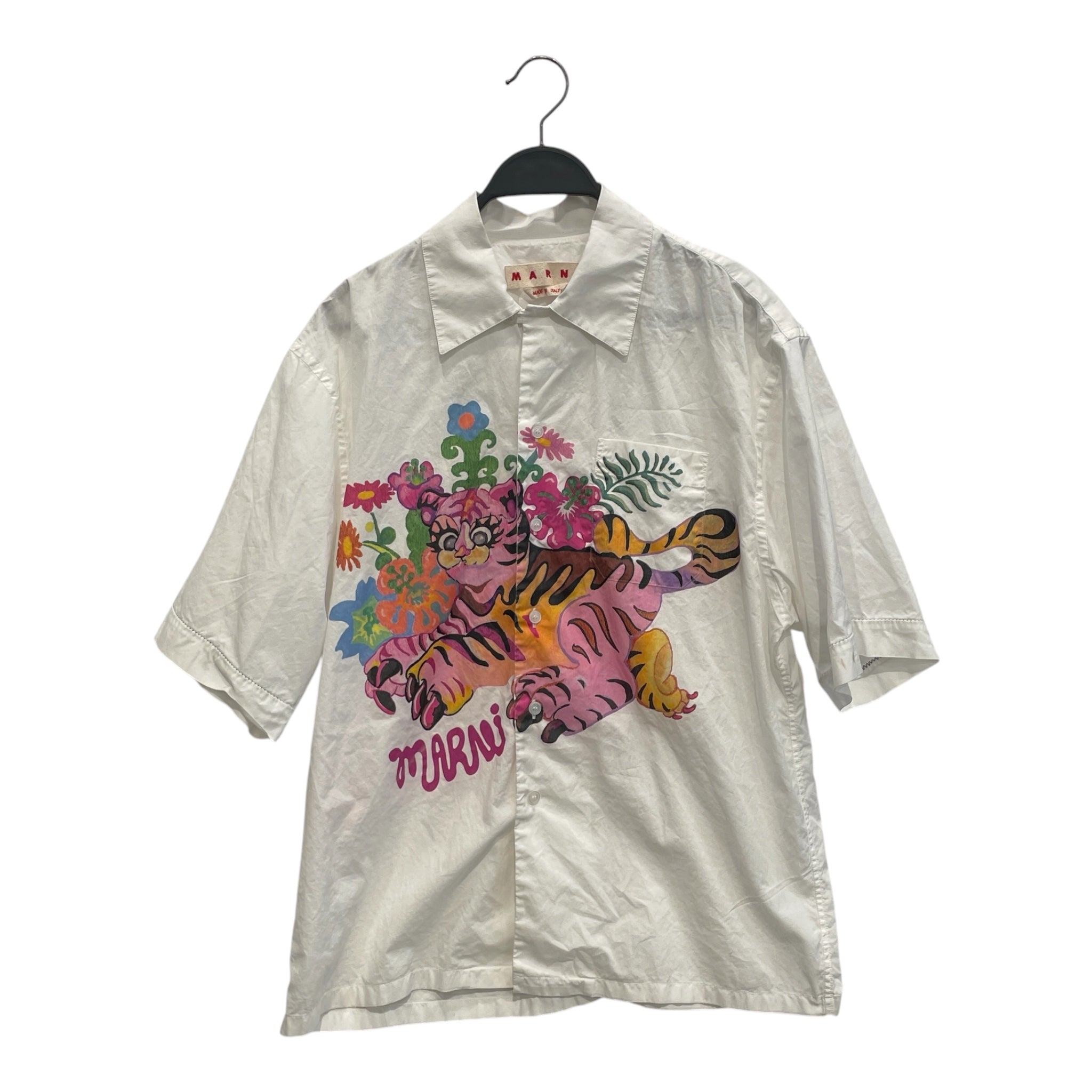 MARNI/SS Shirt/44/Cotton/WHT/Graphic/CUDDLY KITTEN GRAPHIC view 1