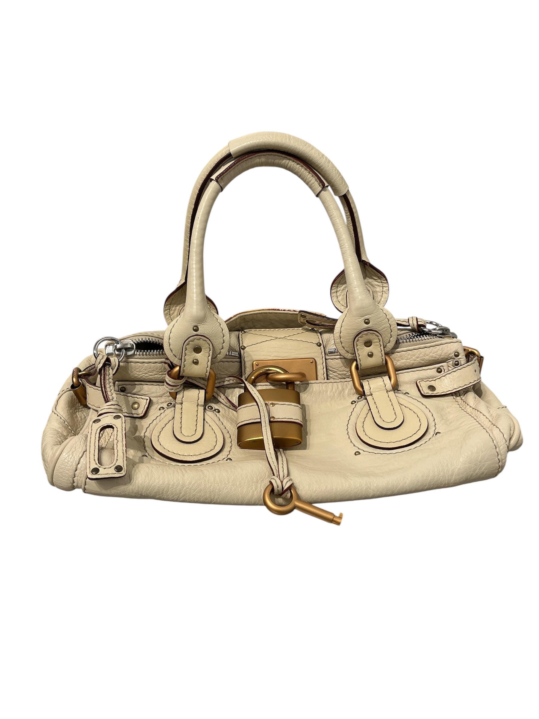 Chloe/Hand Bag/Leather/CRM/PADDINGTON LOCK BAG view 1