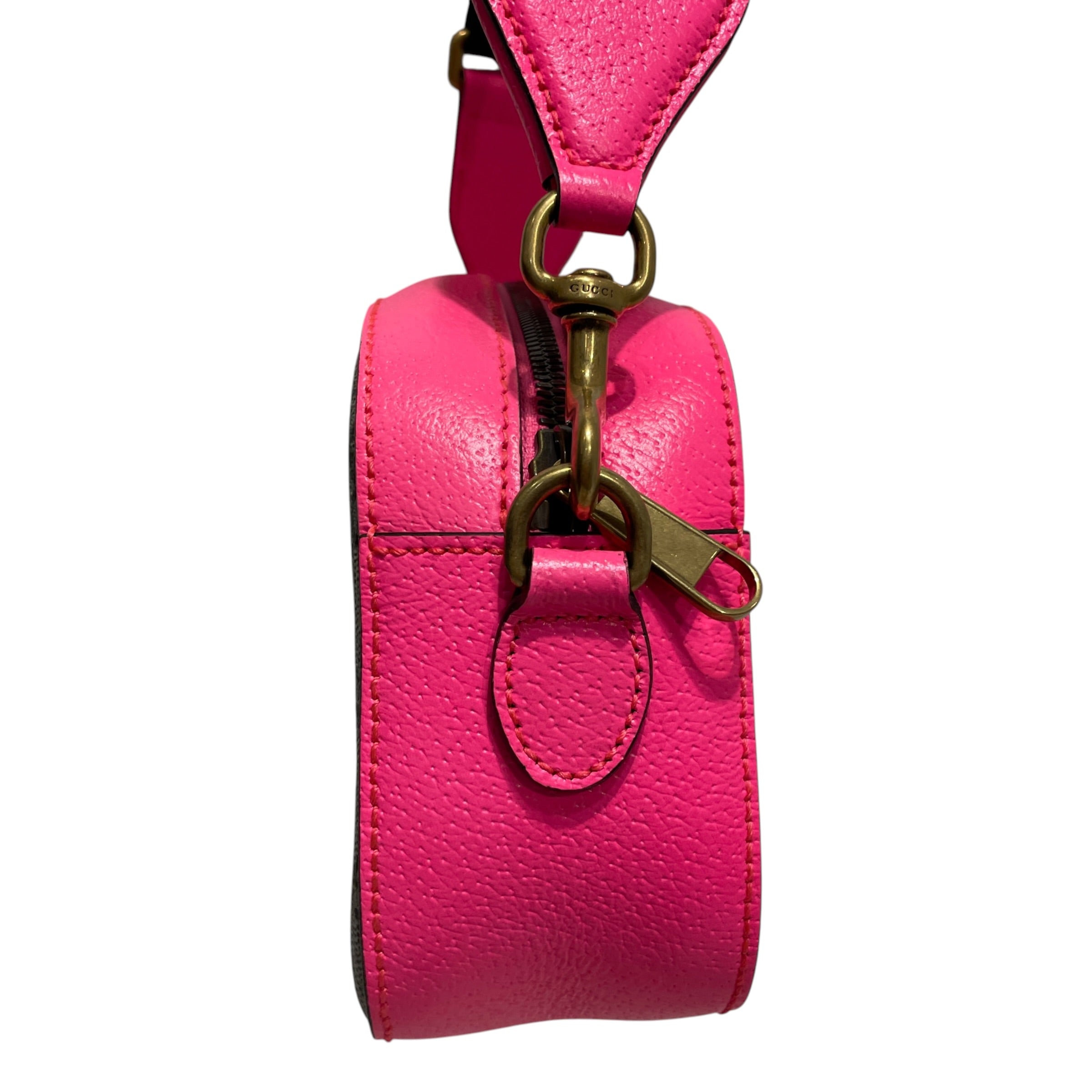 GUCCI/Cross Body Bag/Monogram/Leather/MLT/Beige Ebony Fuchsia view 2