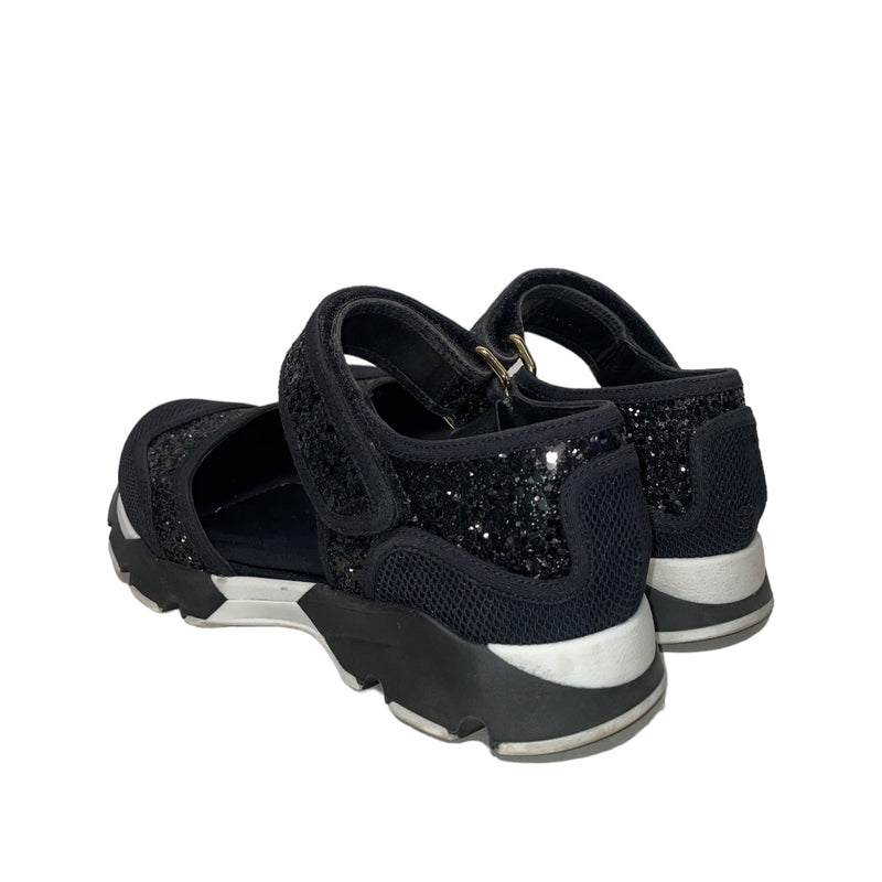 MARNI/Hi-Sneakers/US 9.5/Cotton/BLK/Ankle Strap/SPARKLE ANKLE STRAP