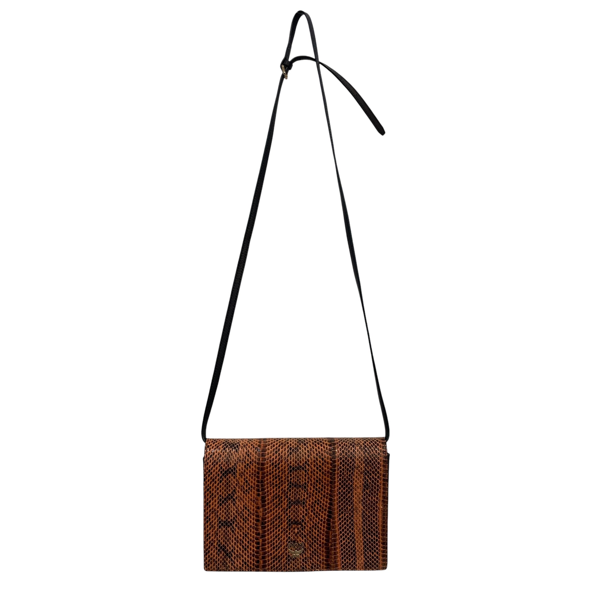 MCM/Cross Body Bag/Animal Pattern/ORN/ORANGE SNAKE SKIN COVER view 1
