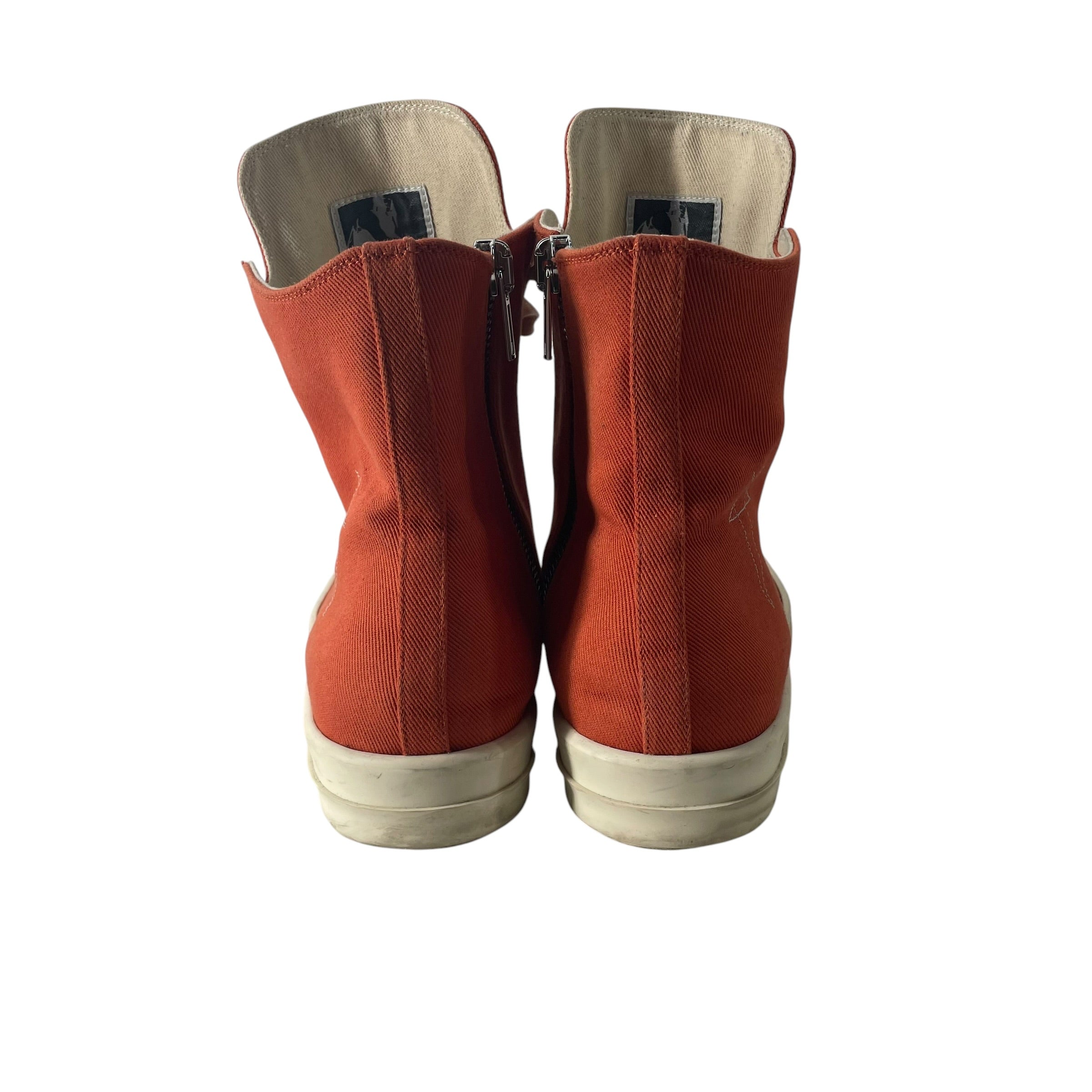 Rick Owens/Hi-Sneakers/EU 45/Cotton/ORN/RICK OWENS RAMONES ORANGE view 4