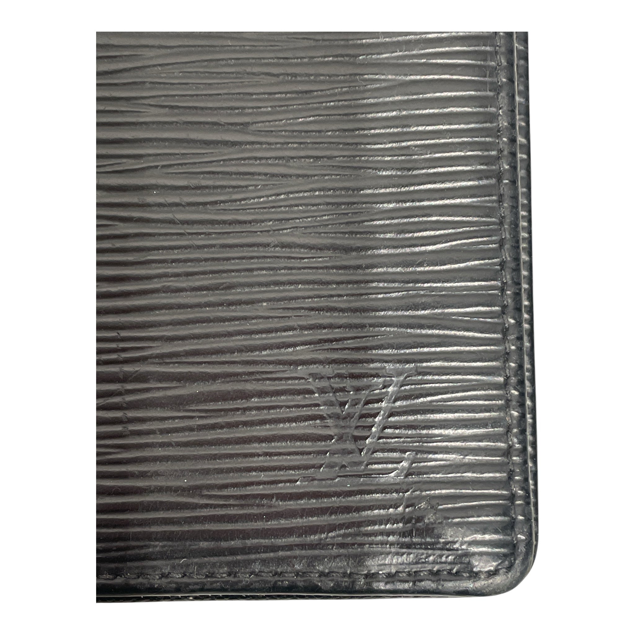 LOUIS VUITTON/Long Wallet/Leather/BLK/M's/Epi Long Vertical Wallet view 3
