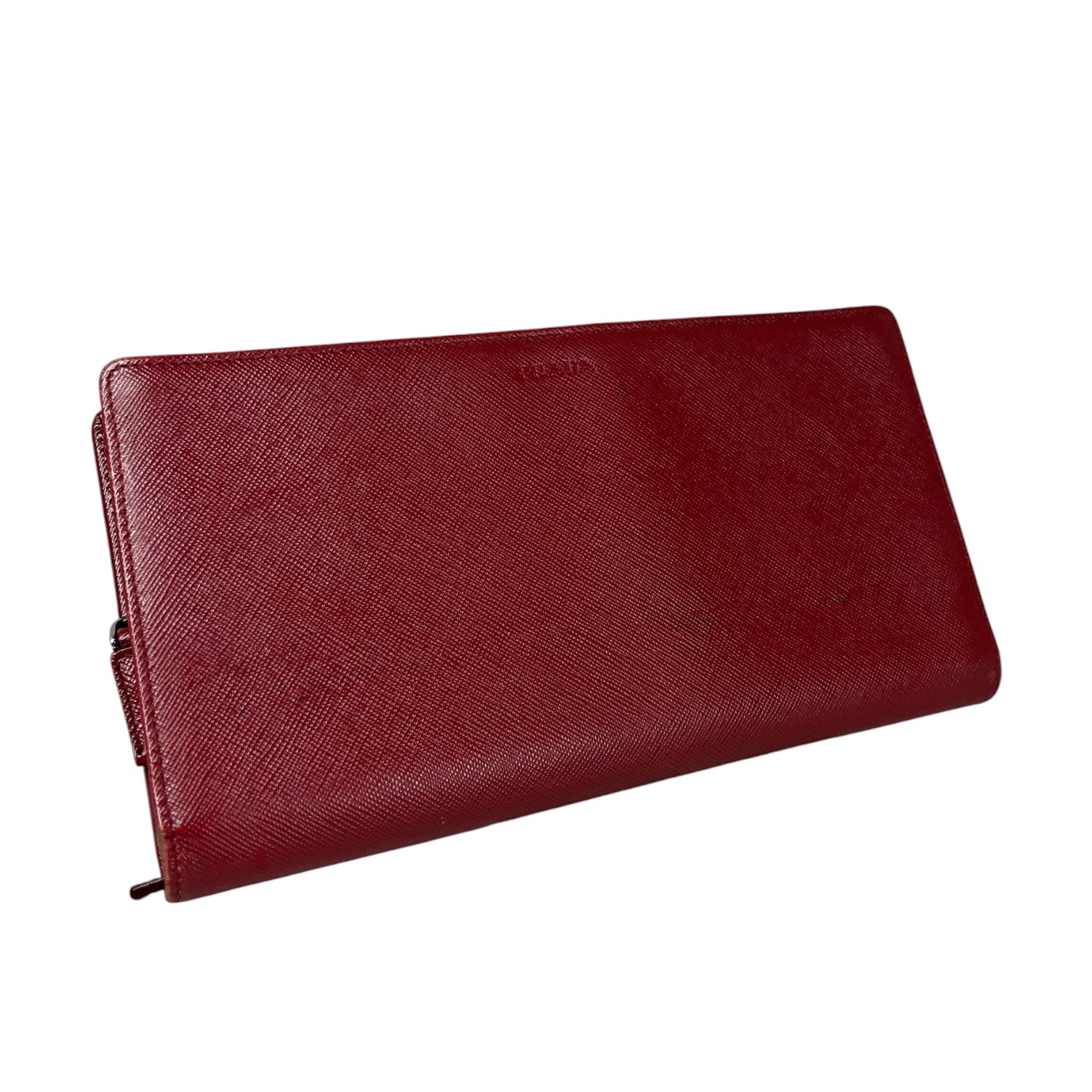 PRADA/Long Wallet/RED/Saffiano view 1