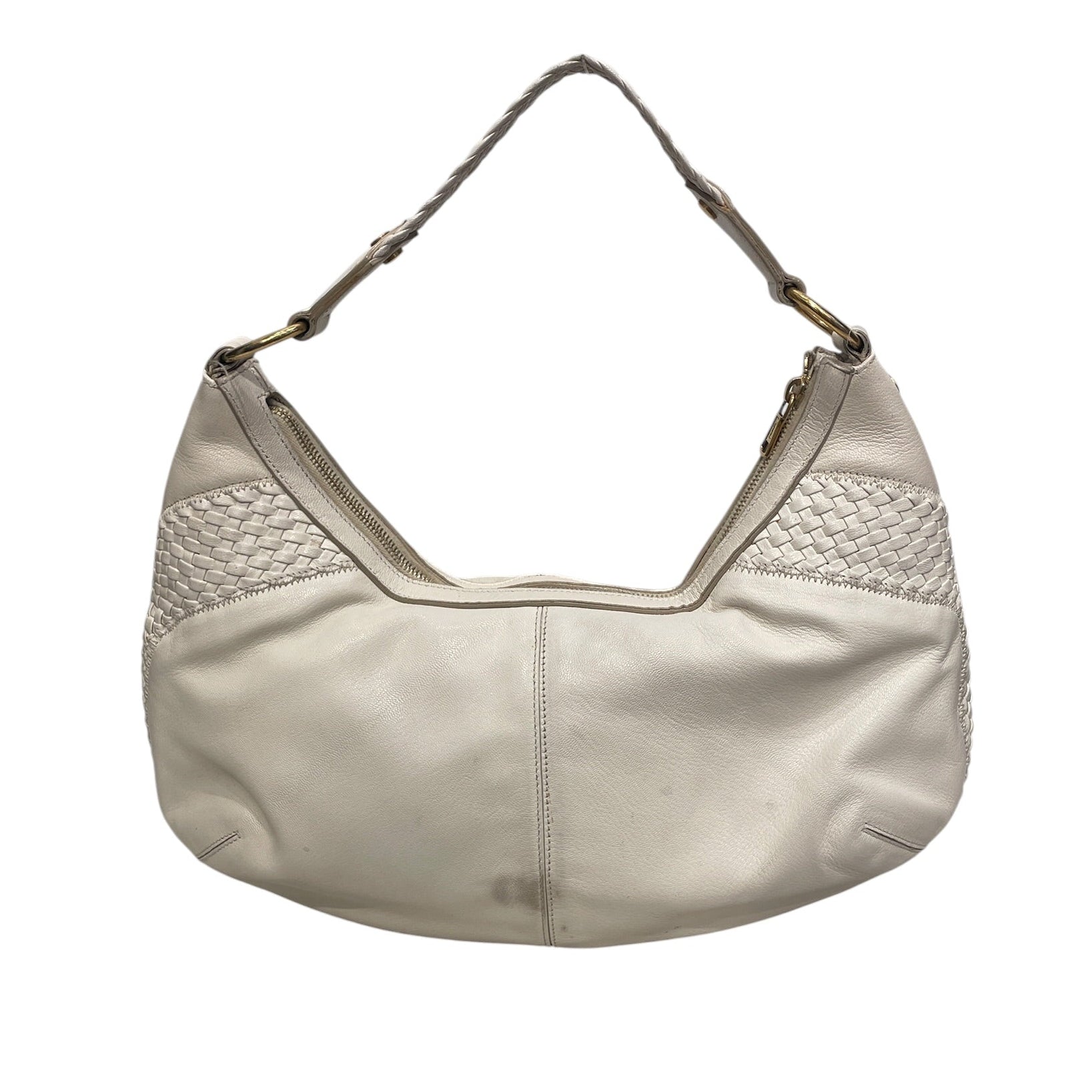 YVES SAINT LAURENT/Hand Bag/Leather/WHT/HOBO BAG view 1