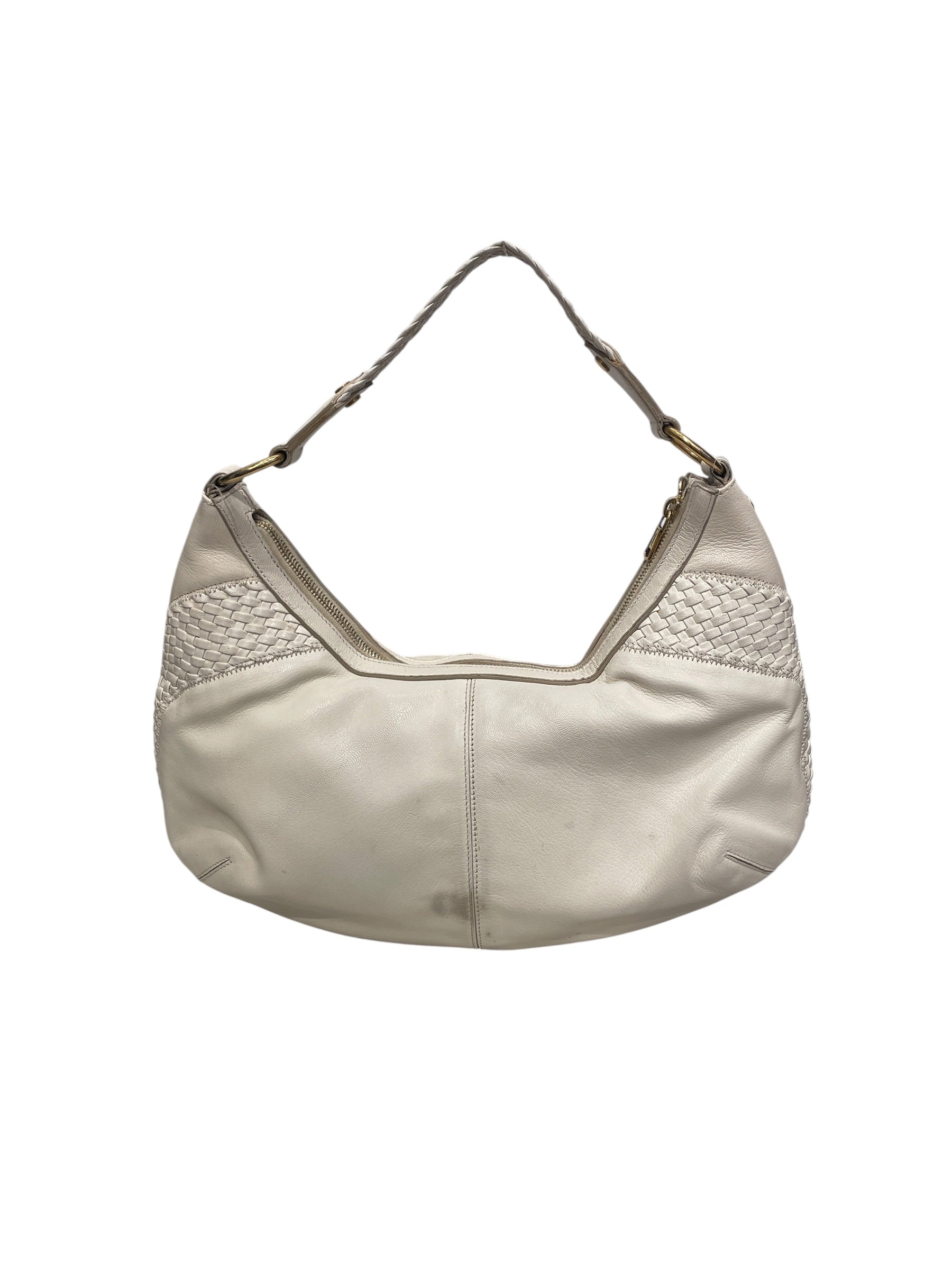 YVES SAINT LAURENT/Hand Bag/Leather/WHT/HOBO BAG view 1