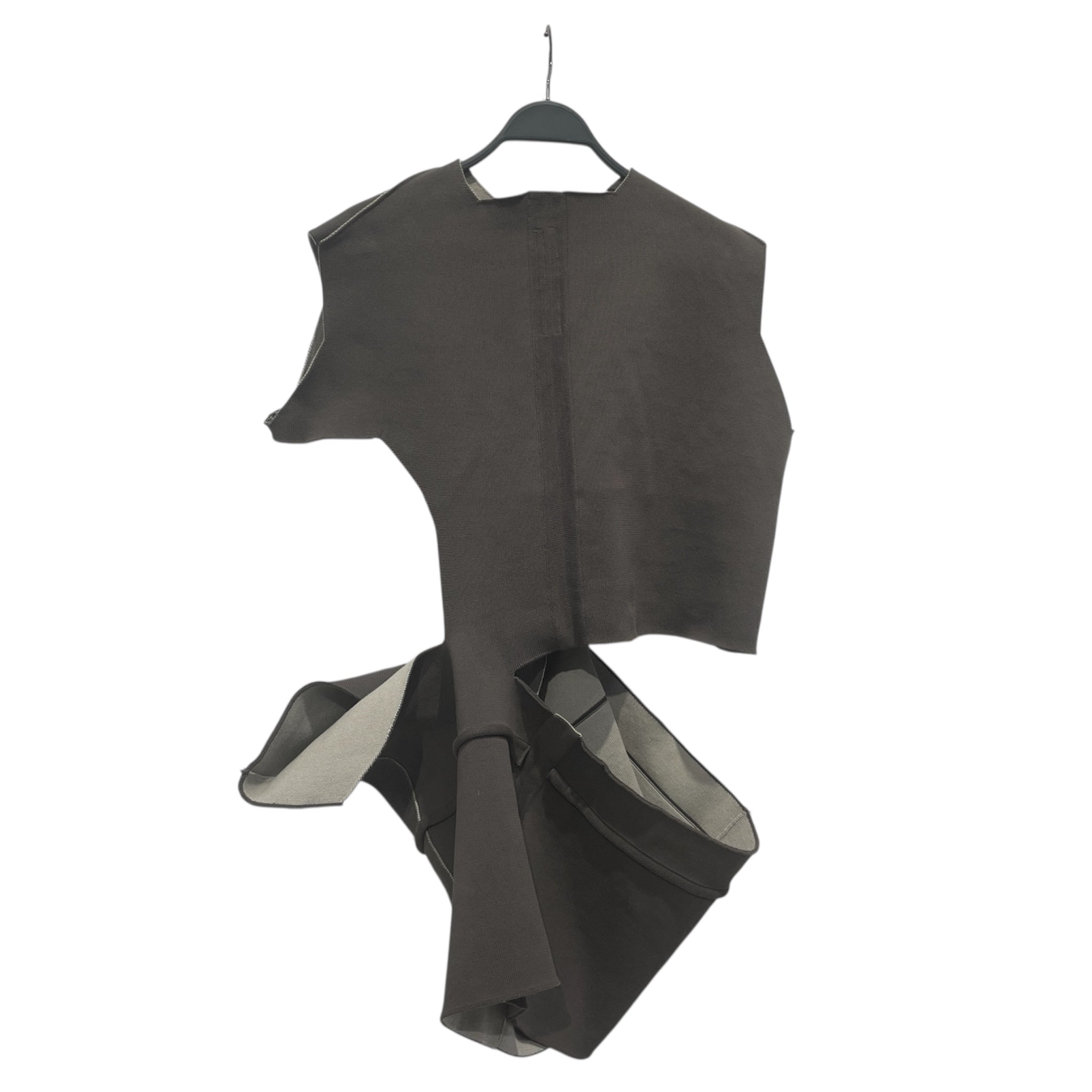 Rick Owens/Tops/OS/Border/Cashmere/KHK/FW18 Sisyphus Shred Top view 2