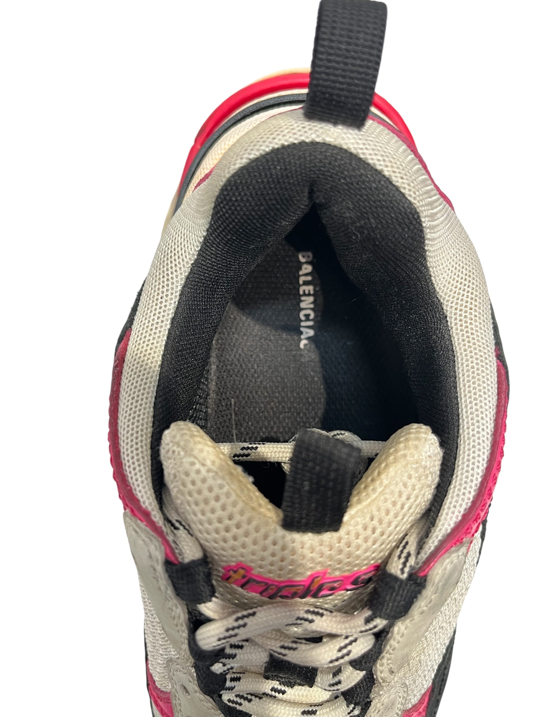 BALENCIAGA/Low-Sneakers/EU 36/Suede/WHT/BLU/PNK TRIPLE S view 3