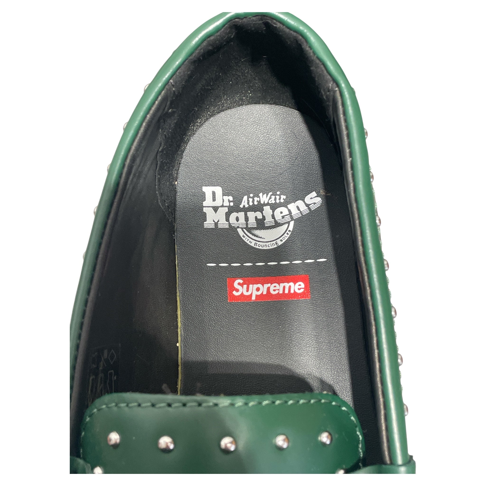 Dr.Martens/Supreme/Loafers/US 10.5/Leather/GRN/STUDDED PENTON view 3