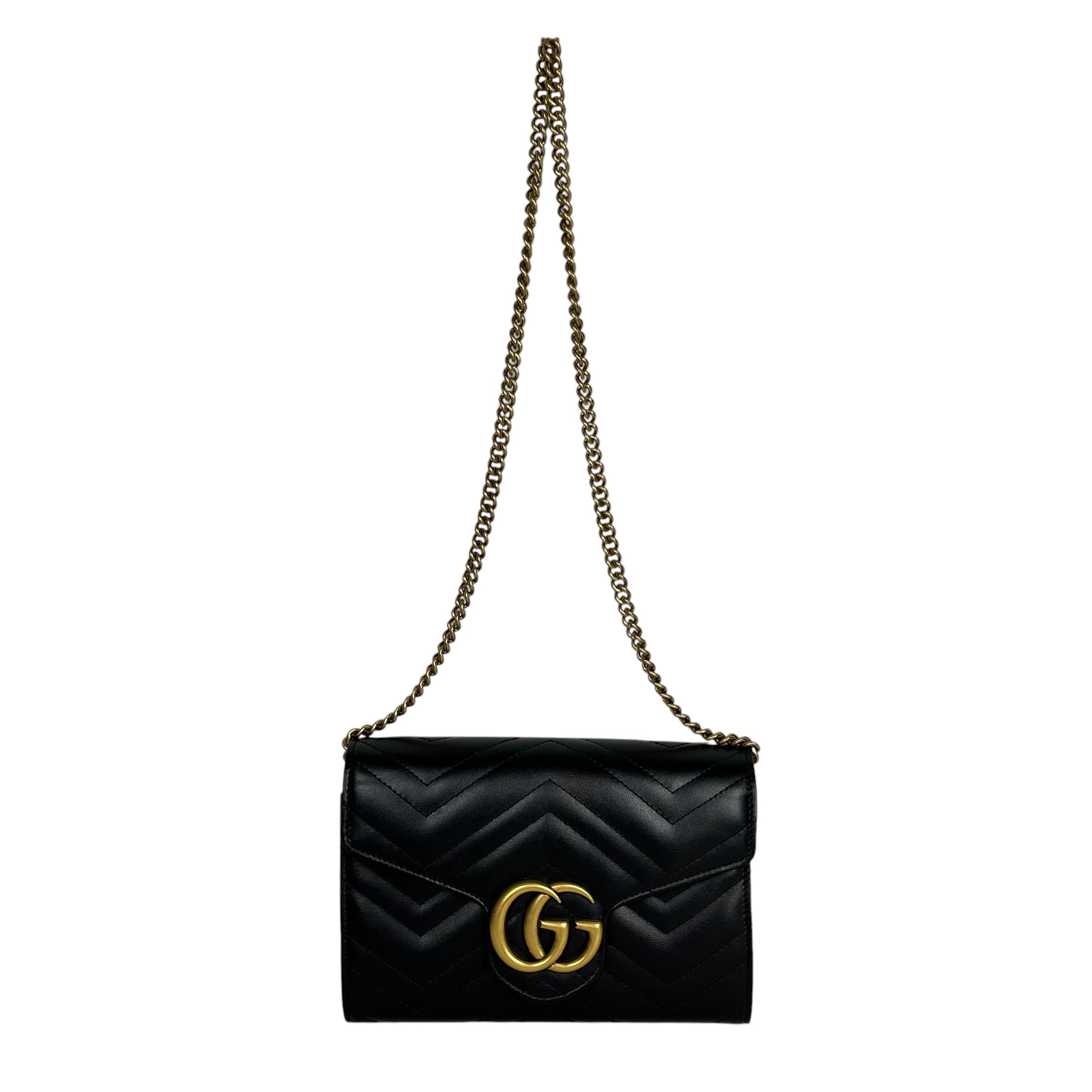 GUCCI/Cross Body Bag/Leather/BLK/MARMONT view 1