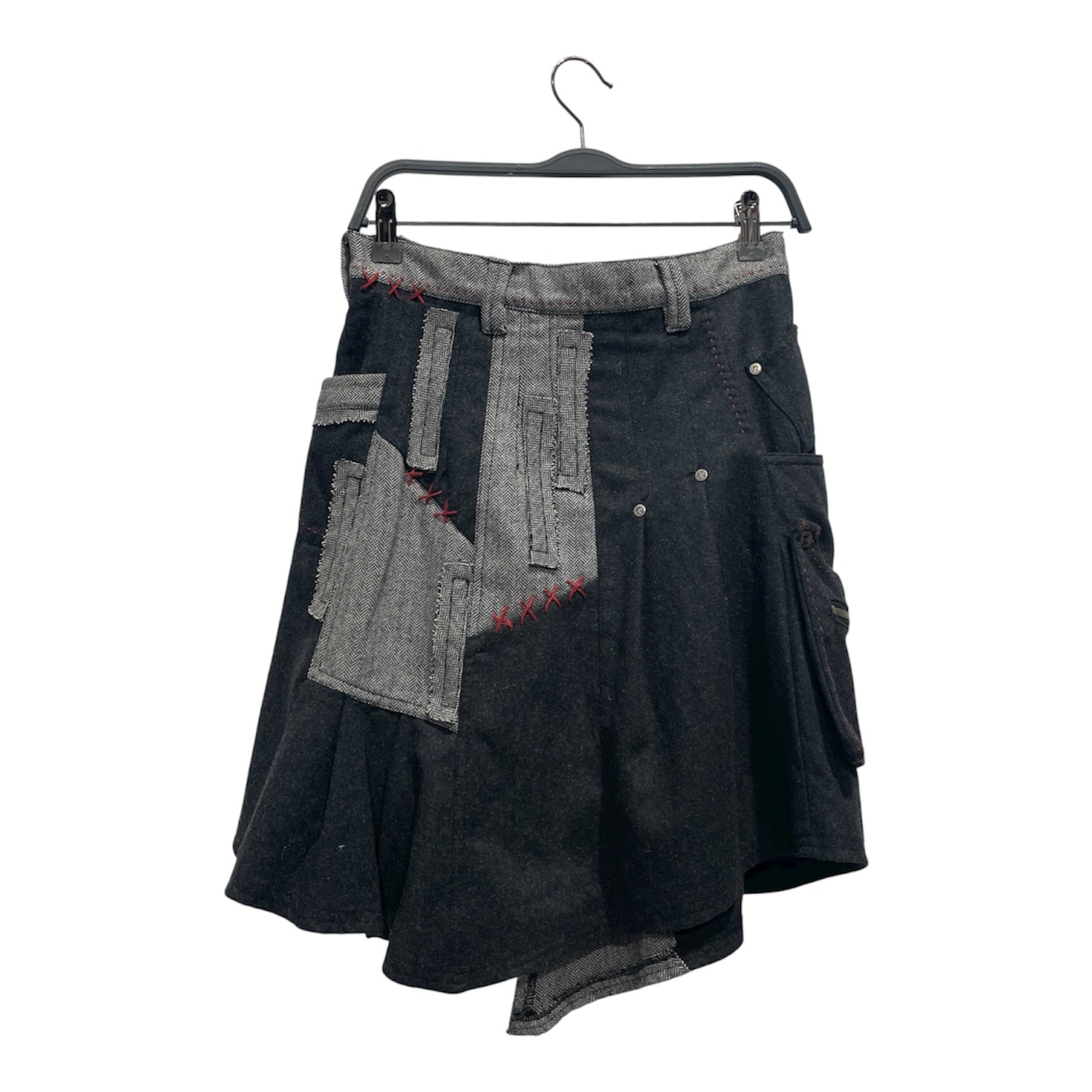 NTS JEANS JAPAN /Skirt/34/Plaid/Cotton/GRY/Midi Length/NTS JAPAN PATCHWORK PLAID SKIR view 2