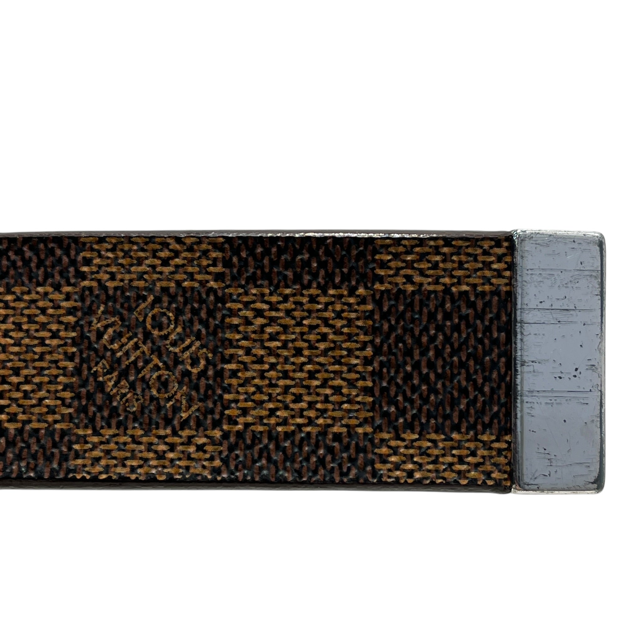 LOUIS VUITTON/Belt/Monogram/Leather/BRW/M's/Ceinture LST 80cm Damier Ebene view 4