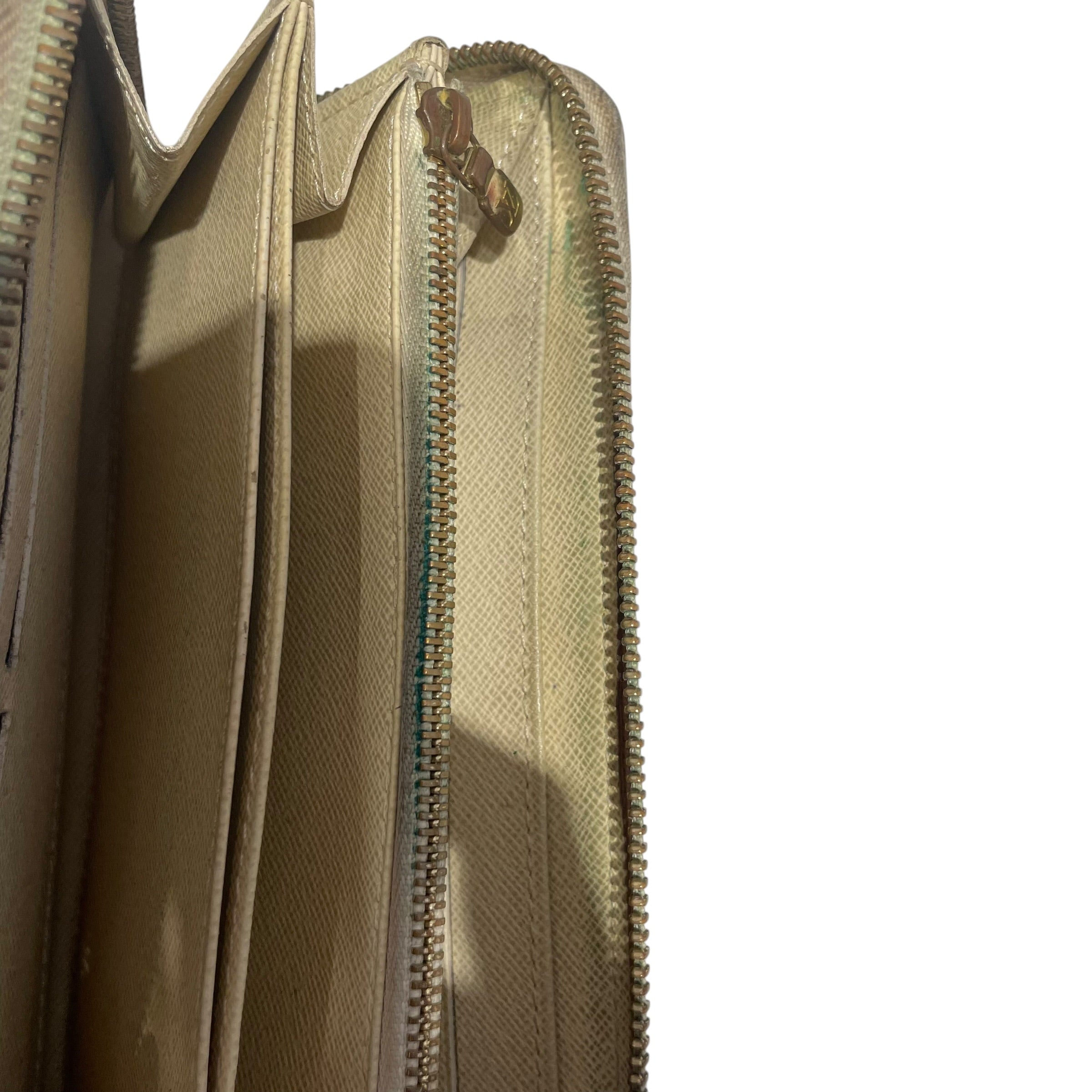 LOUIS VUITTON/Long Wallet/Leather/WHT/L's/Damier Azur Zippy view 10