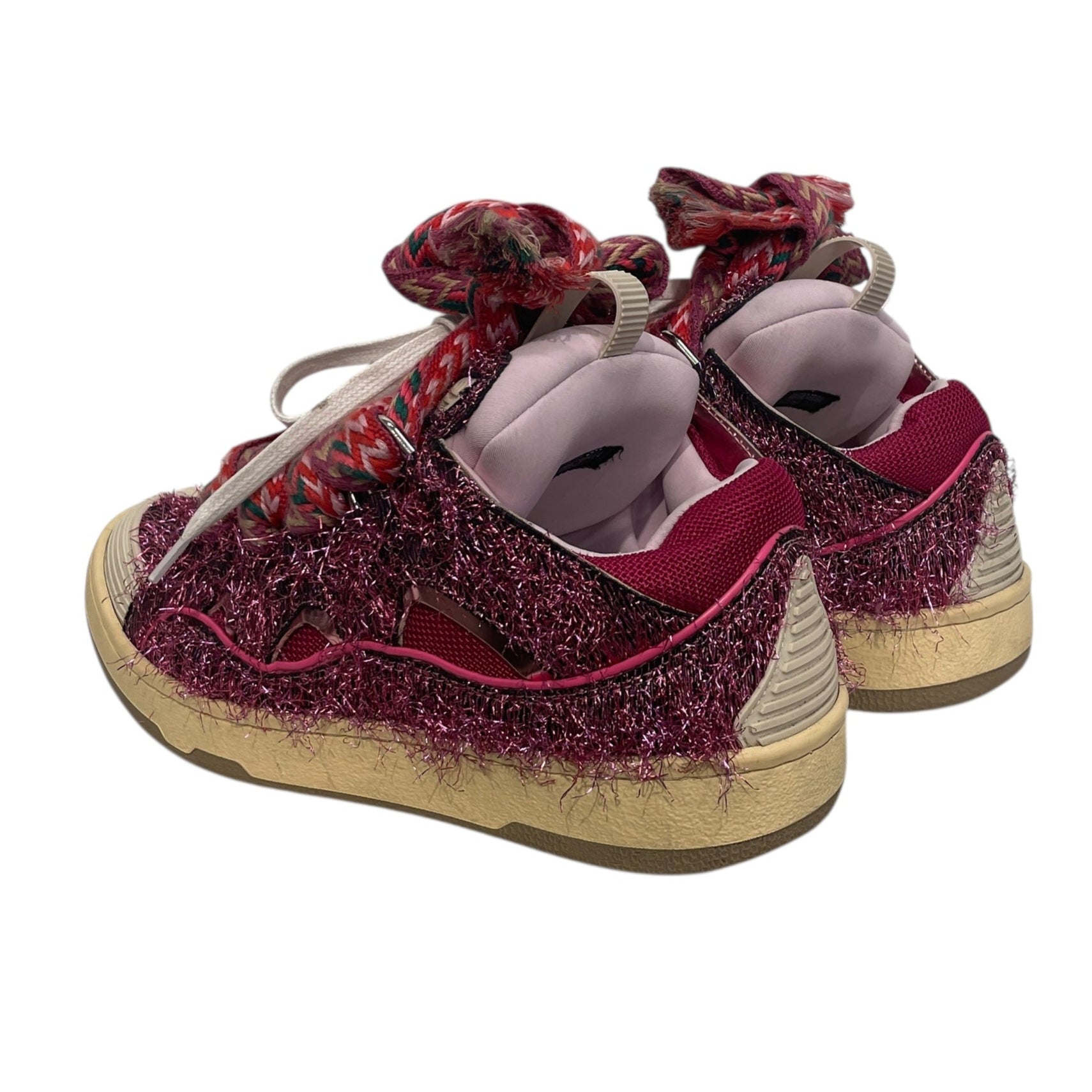 LANVIN/Low-Sneakers/EU 38/Glitter/Nylon/PNK/CURB SNEAKER PNK GLITTER view 2