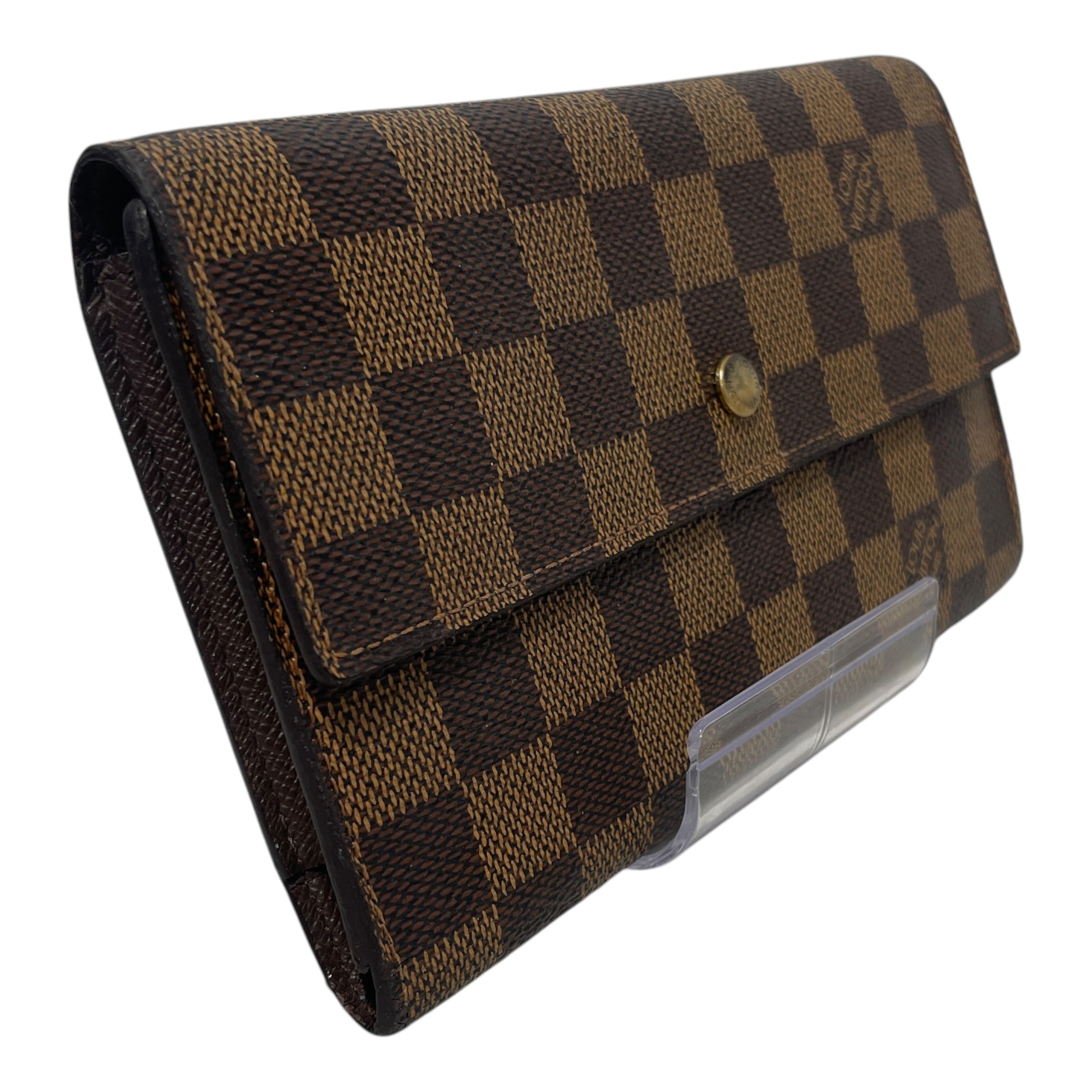 LOUIS VUITTON/Long Wallet/Monogram/Leather/BRW/L's/Damier Ebene Sarah Wallet view 1