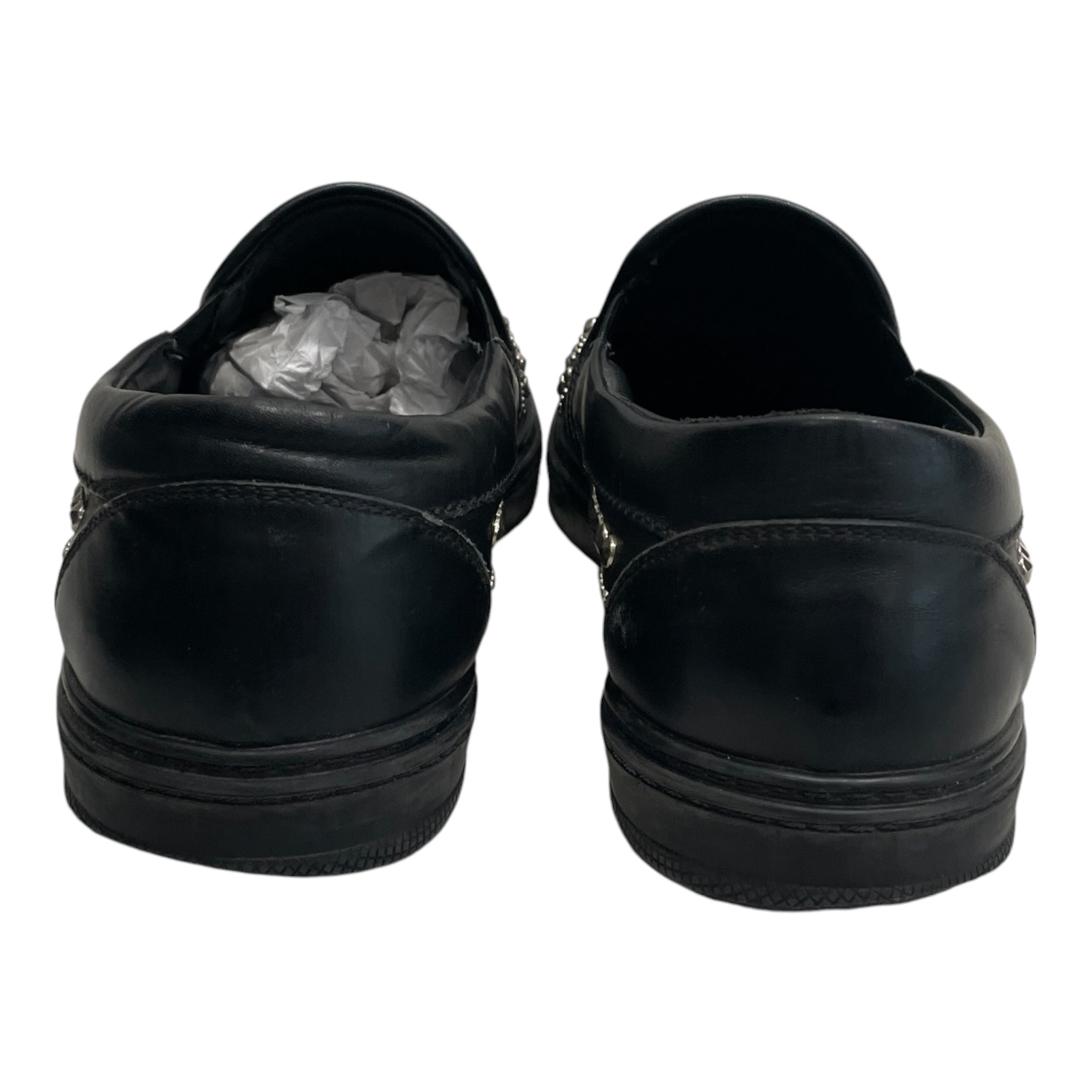 JIMMY CHOO/Low-Sneakers/EU 42/Leather/BLK/STUDDED SLIP ONS view 3