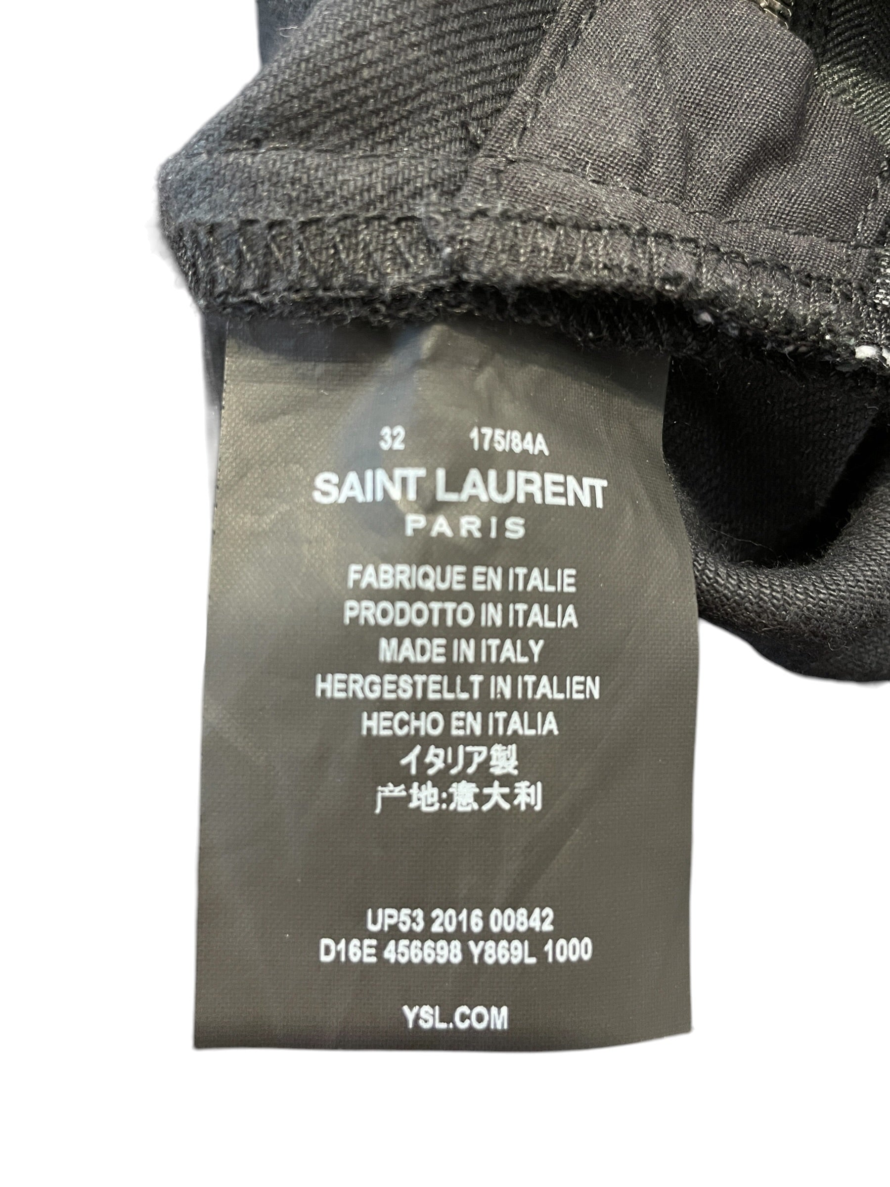 SAINT LAURENT/Skinny Pants/32/Denim/BLK/D02 MOTOCROSS BIKER JEANS view 4
