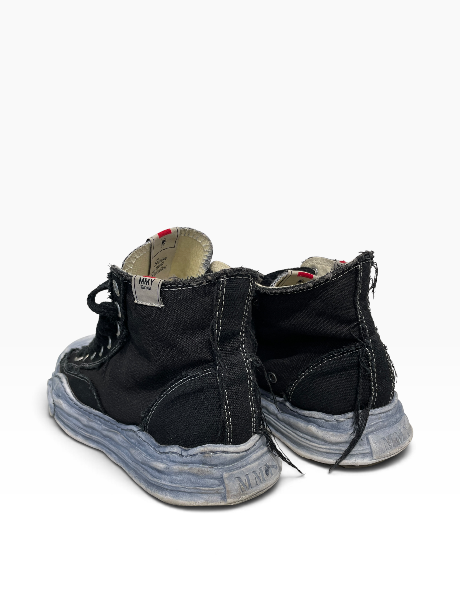 MIHARA YASUHIRO/Hi-Sneakers/EU 42/Cotton/BLK/ BLUE TINT SOLE view 2