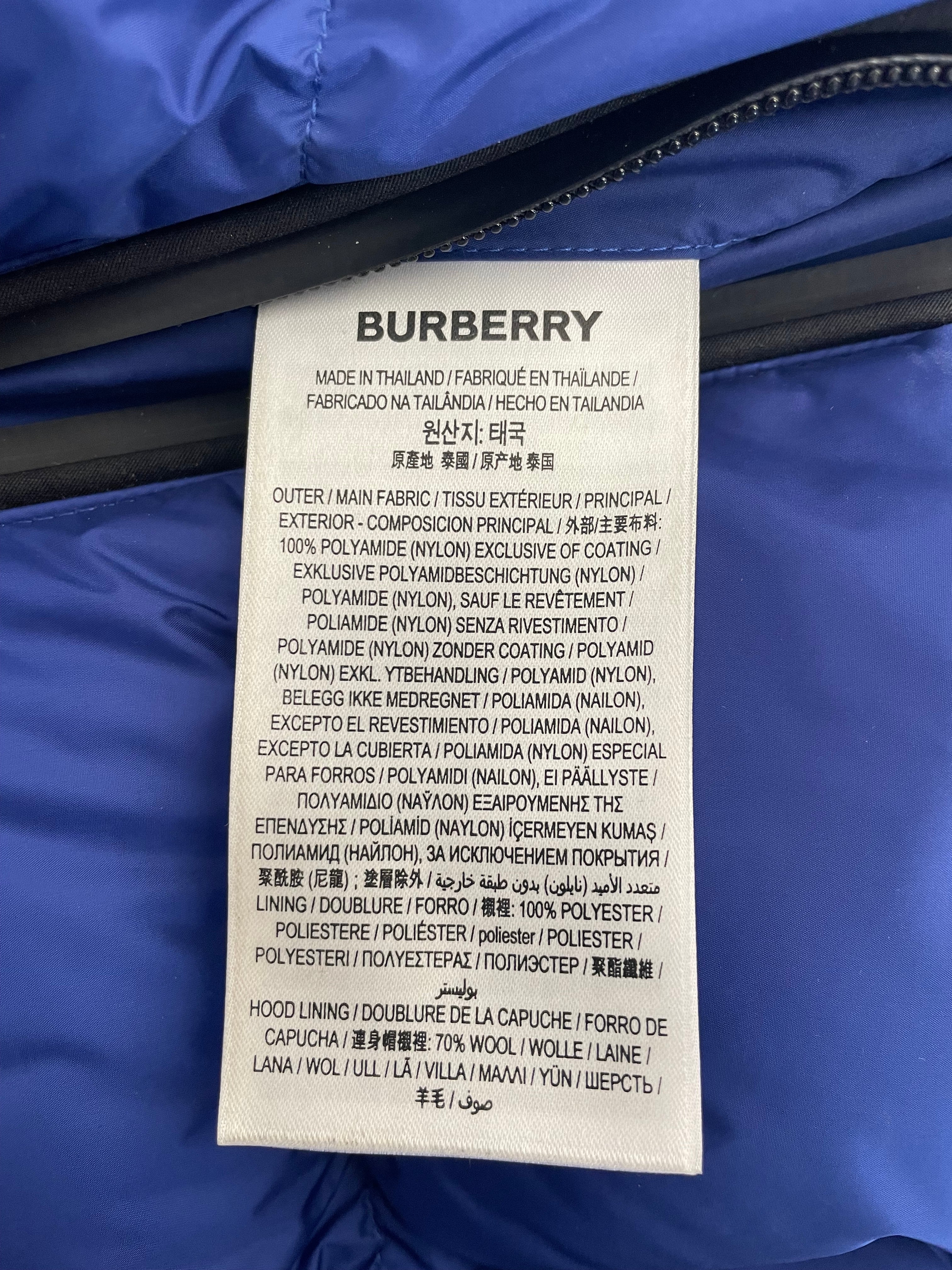 BURBERRY/Puffer Jkt/M/Nylon/BLU/Detachable Sleeve Puffer view 5