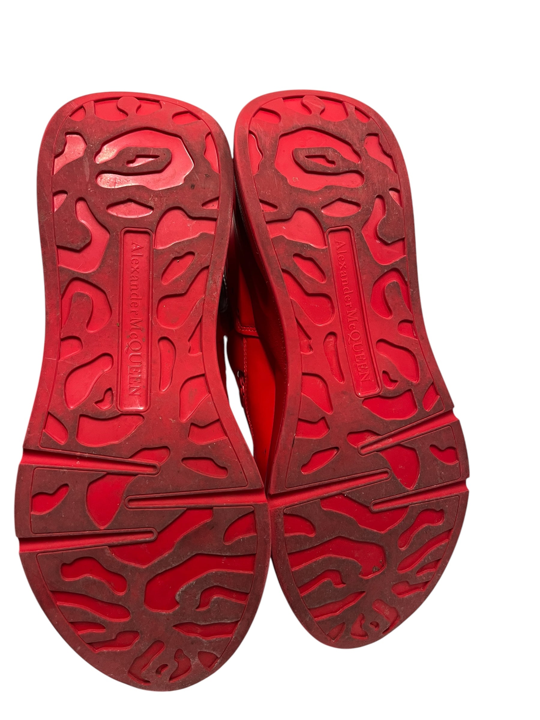 Alexander McQueen/Low-Sneakers/EU 44/Leather/RED/U-Tip/LEATHER CHUNKY view 3