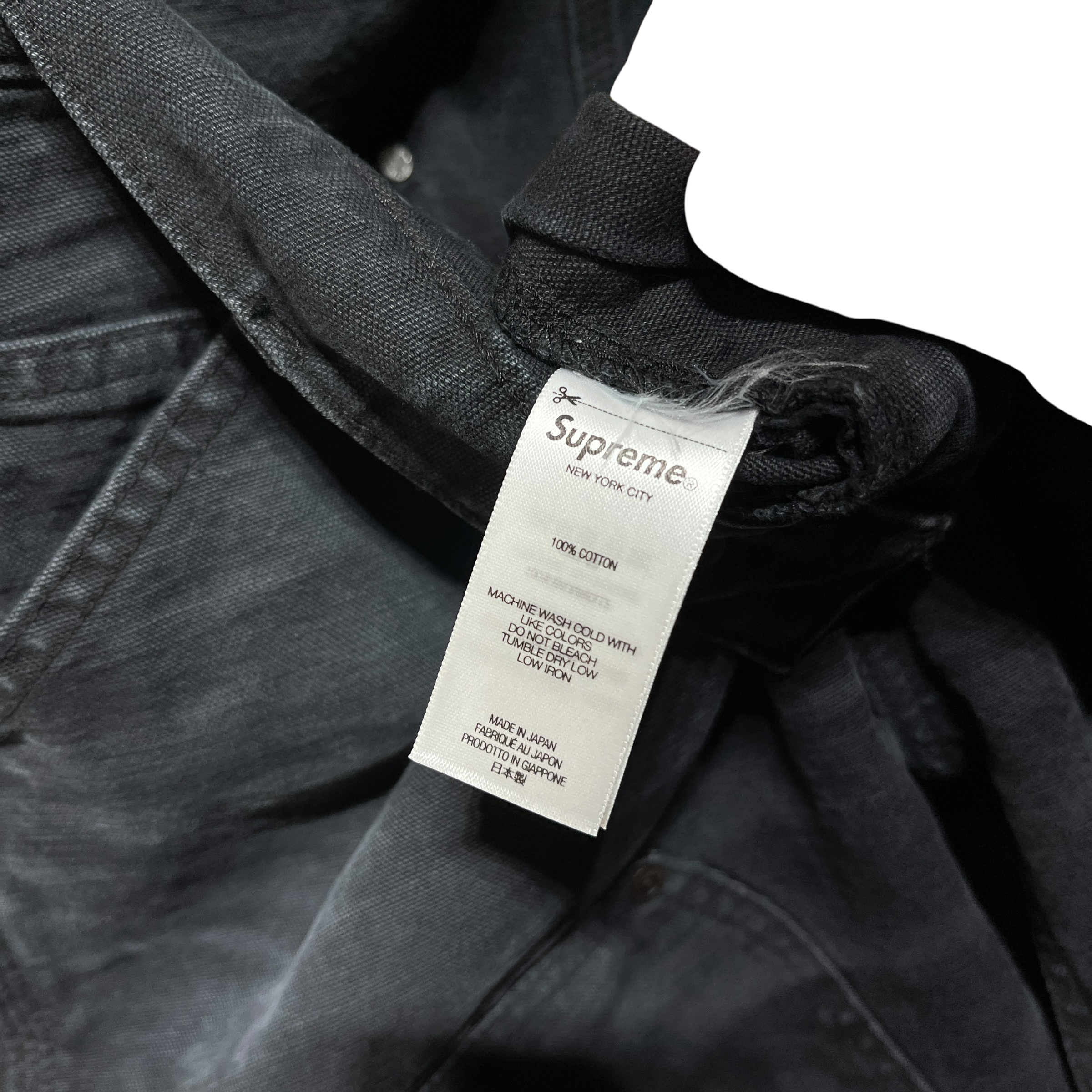 Supreme/Carpenter Pants/30/Cotton/BLK/DBL KNEE (FADED) view 4